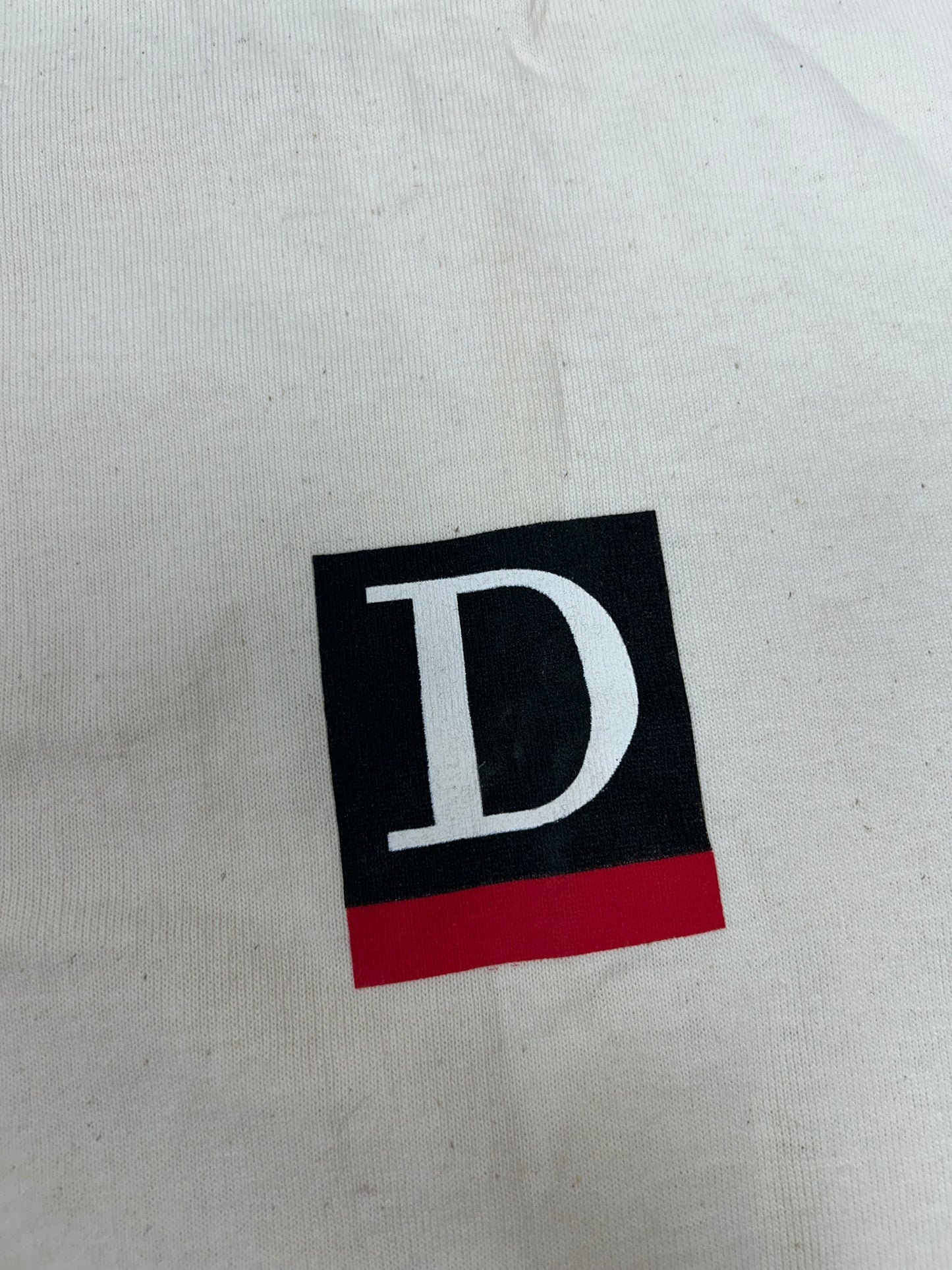 Vintage Dewar’s Scotch Alcohol Company Promo Shirt XL 25.25x31.5 Inches Tan USA