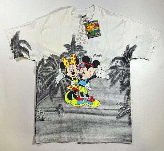 Vintage Sherry’s Best Disney Mickey & Minnie Mouse Tee Brand New With Tags Has Stains As Is XL/L Fit 22.75x32.5 Inches