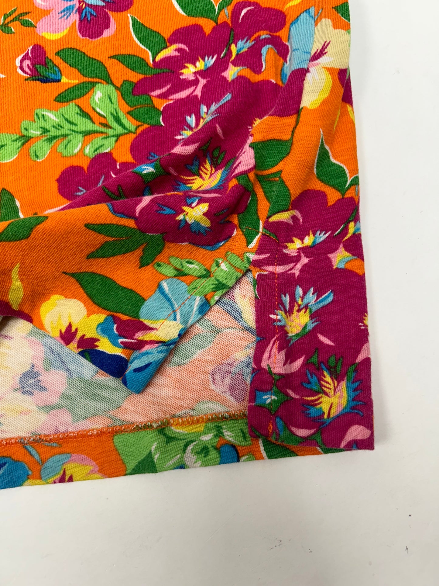 Vintage Polo Ralph Lauren Floral Pattern Hawaiian Polo Shirt XL Orange PCO-22W