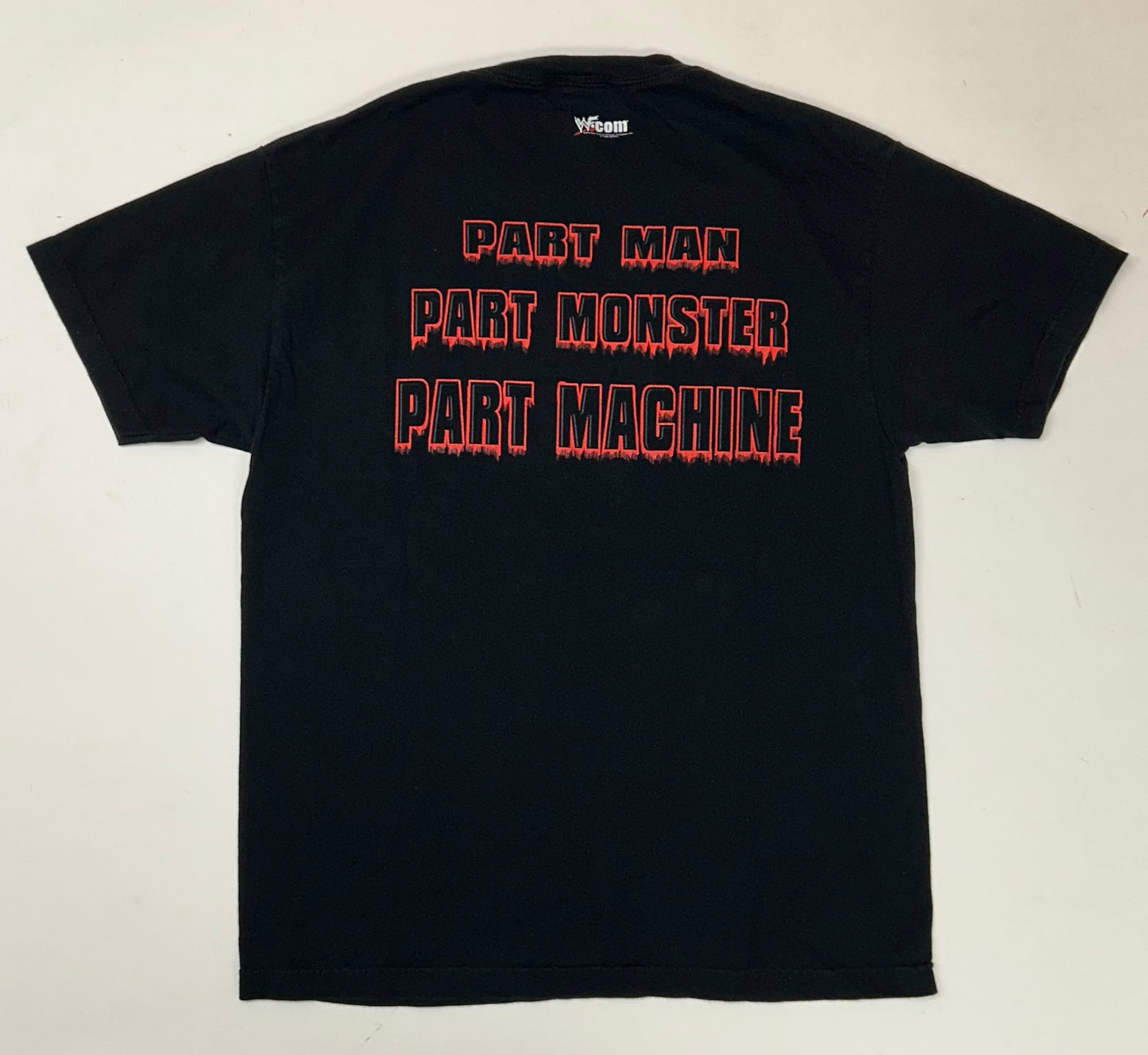 Vintage WWF Kane Part Man Part Monster Part Machine Wrestling Tee Large 21.5x29.25 Inches