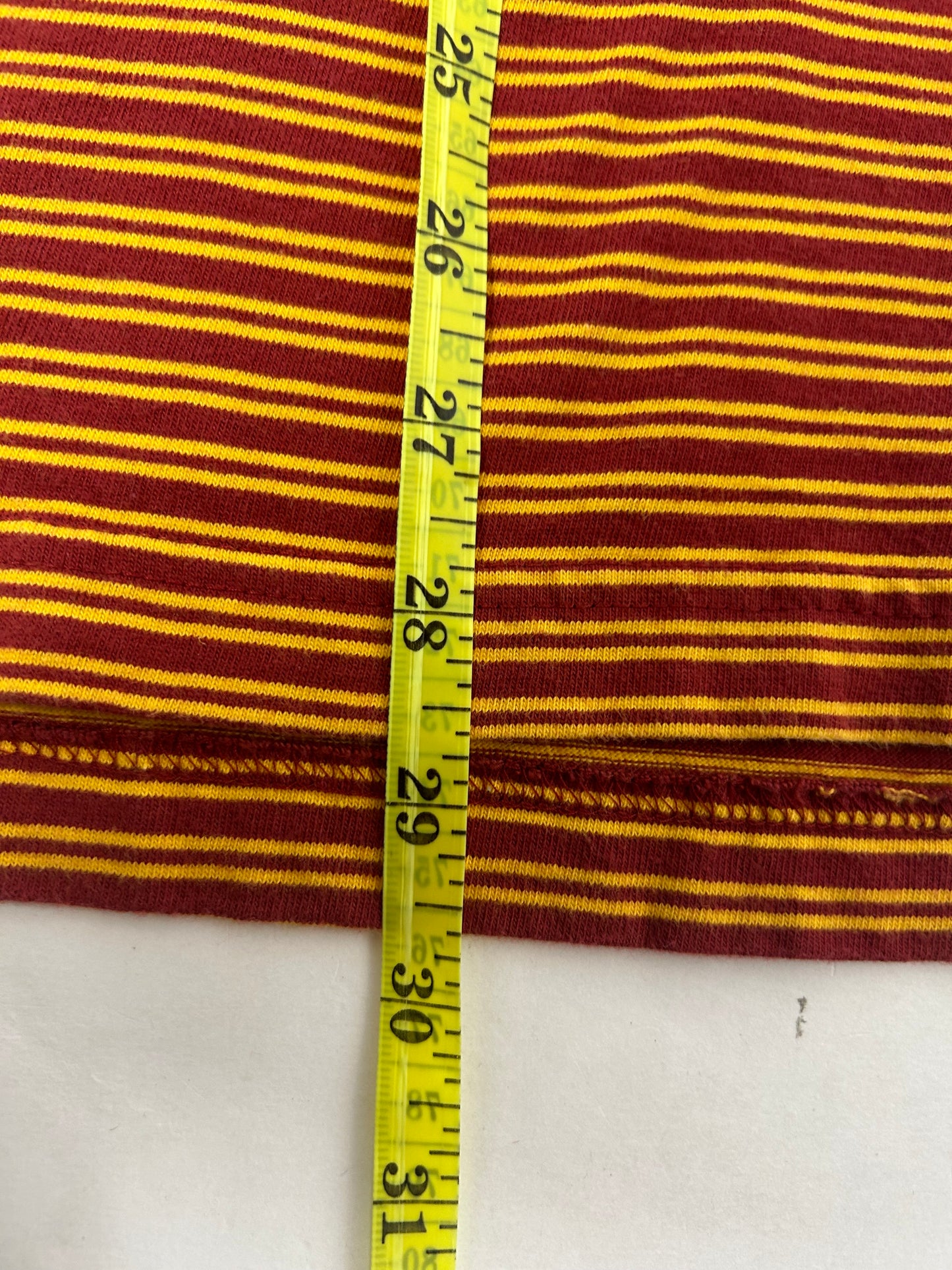 Yellow & Red Abercrombie Striped Polo Medium