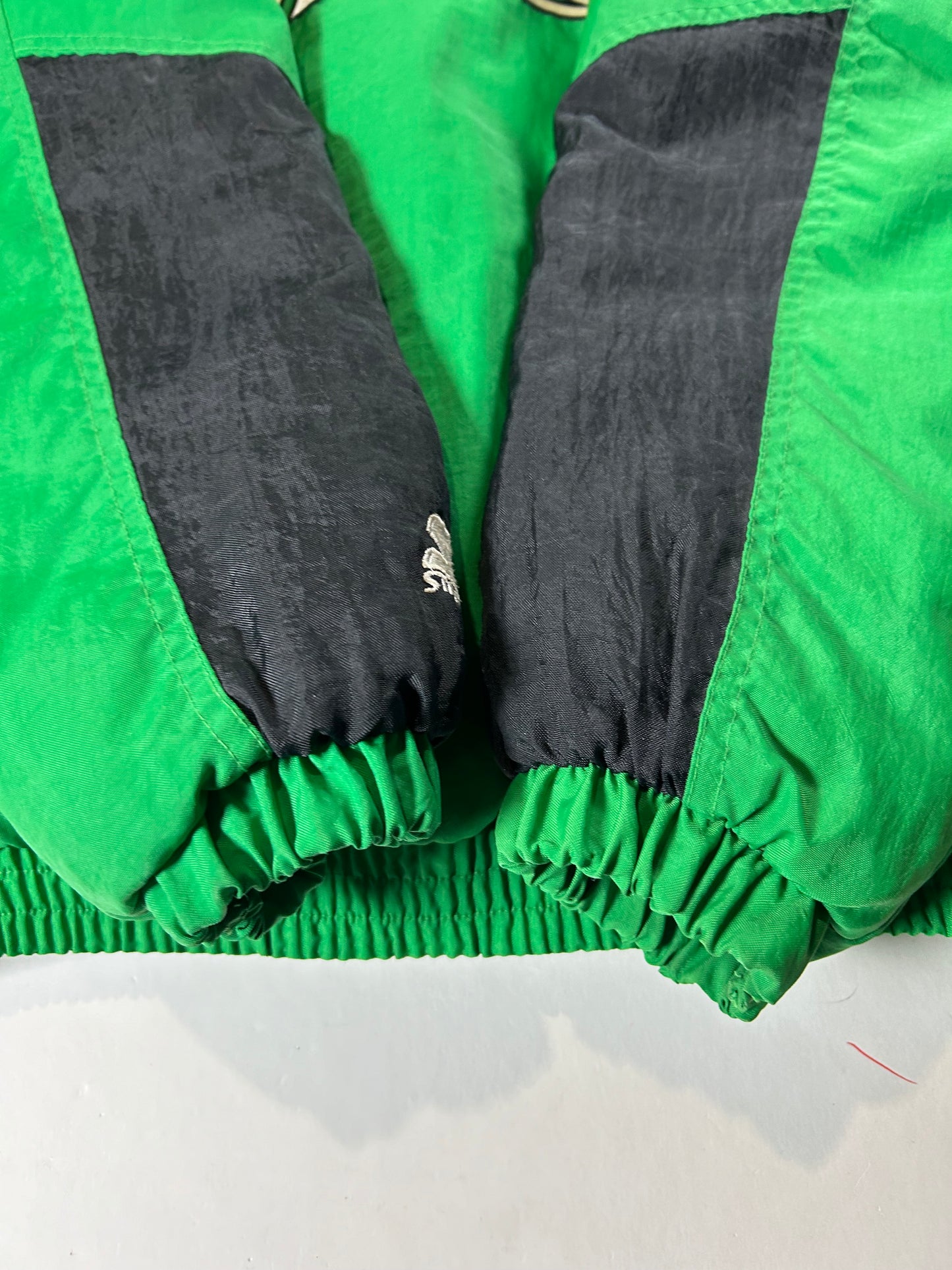 Vintage 90s Starter Authentic Pro Line New York Jets NFL Pouch Pullover Puffer Jacket XL 25.5x29.25 Inches