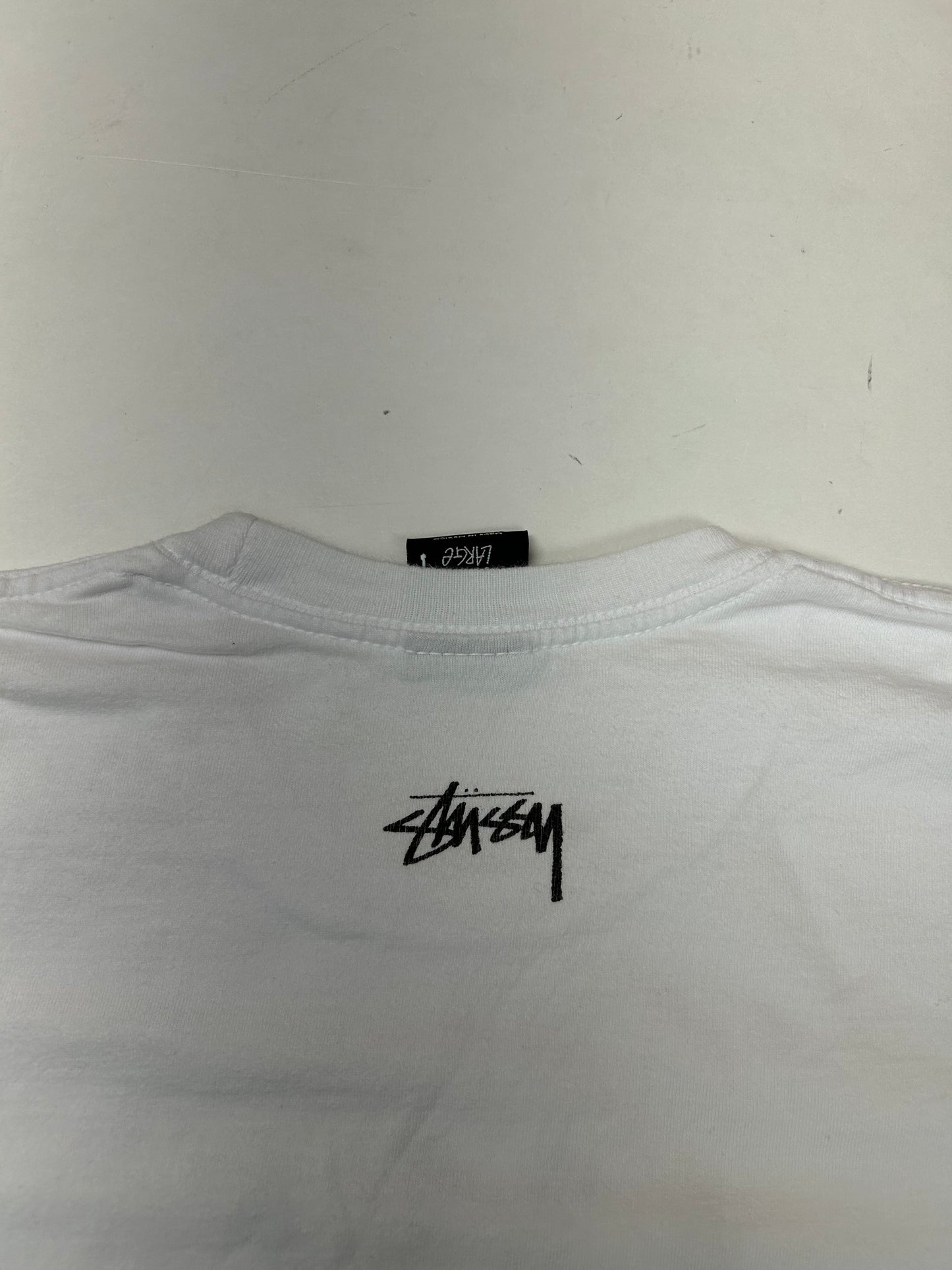 Vintage 00s Stüssy Hold Down The Crown Long Sleeve Tee Large 21x28 Inches