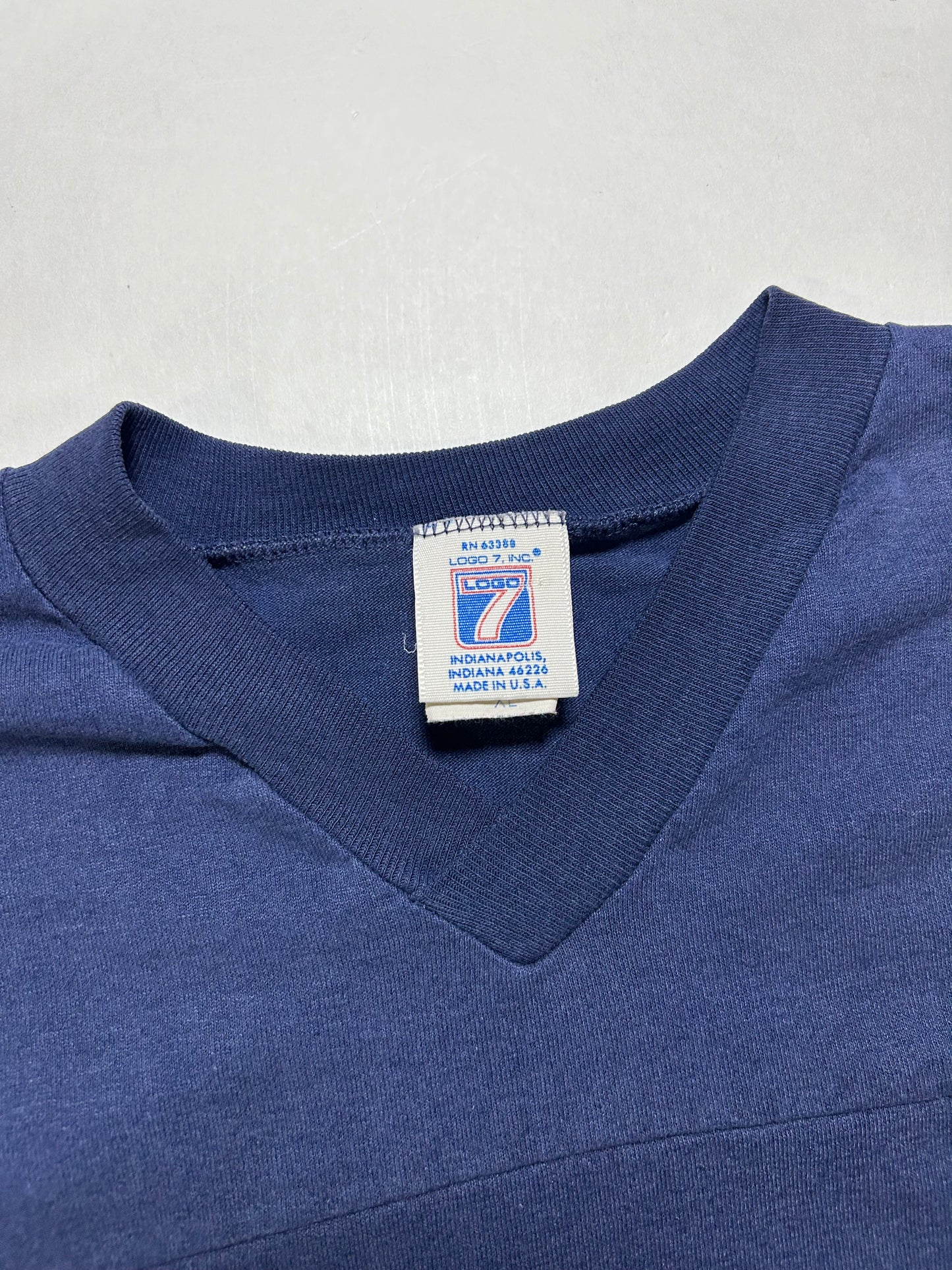 Vintage Logo 7 New York Giants NFL 3/4 Sleeve Tee XL 23x29.75 Inches