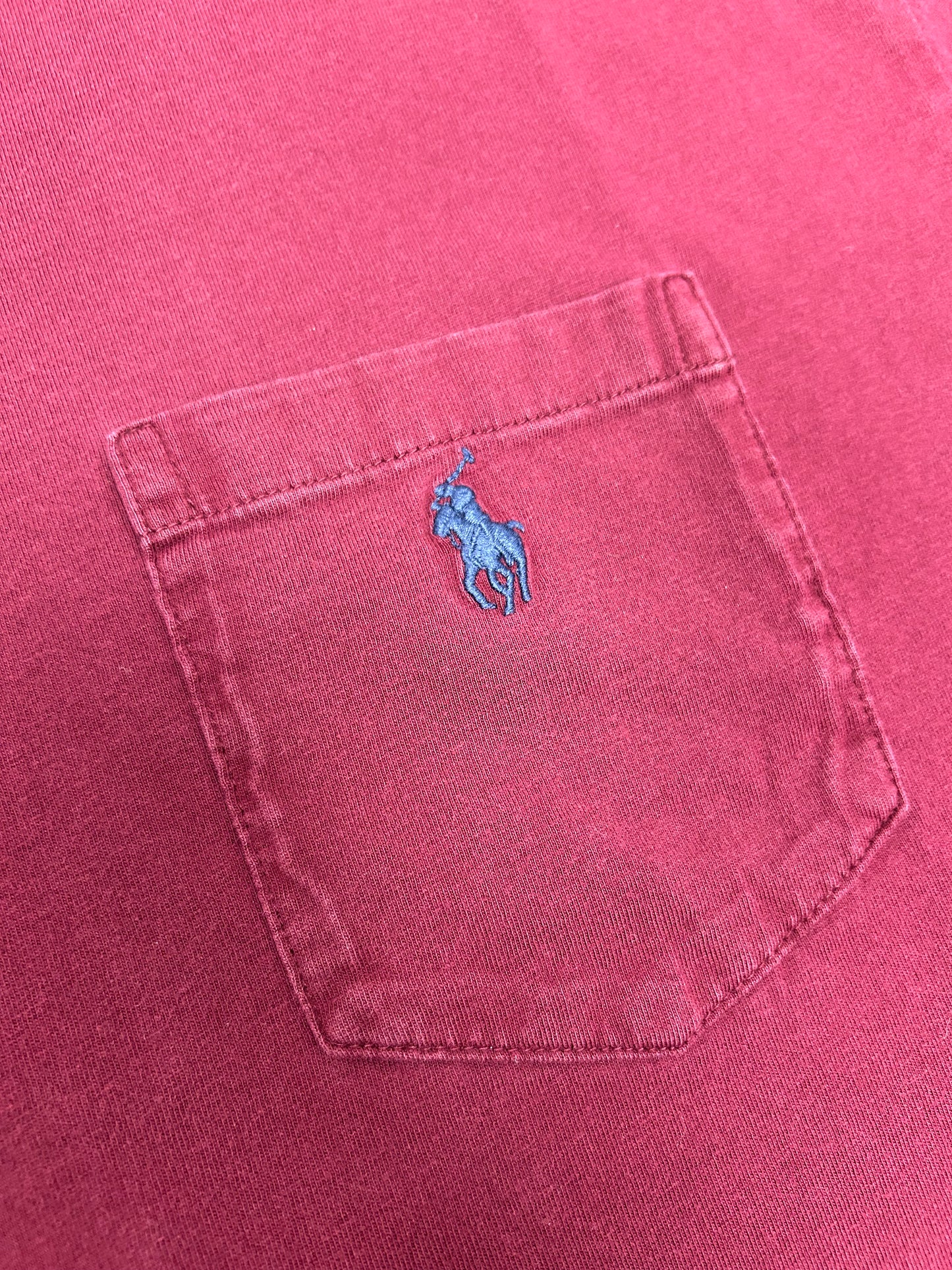 Polo Ralph Lauren T-Shirts Red Pony Logo In Front Pocket Large
