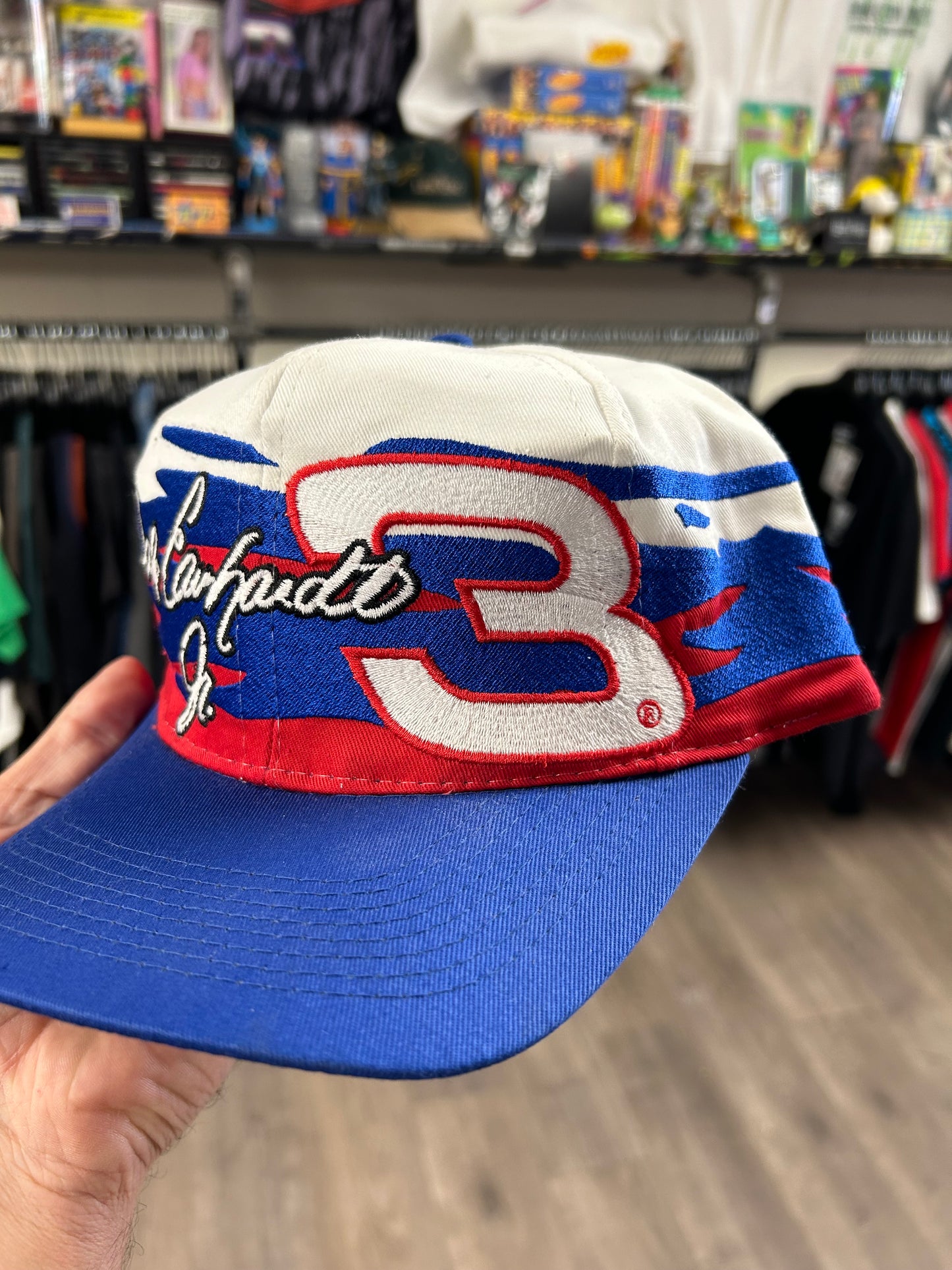 Vintage NASCAR Chase Authentics Dale Earnhardt JR. 3 SnapBack Hat Red,White,Blue