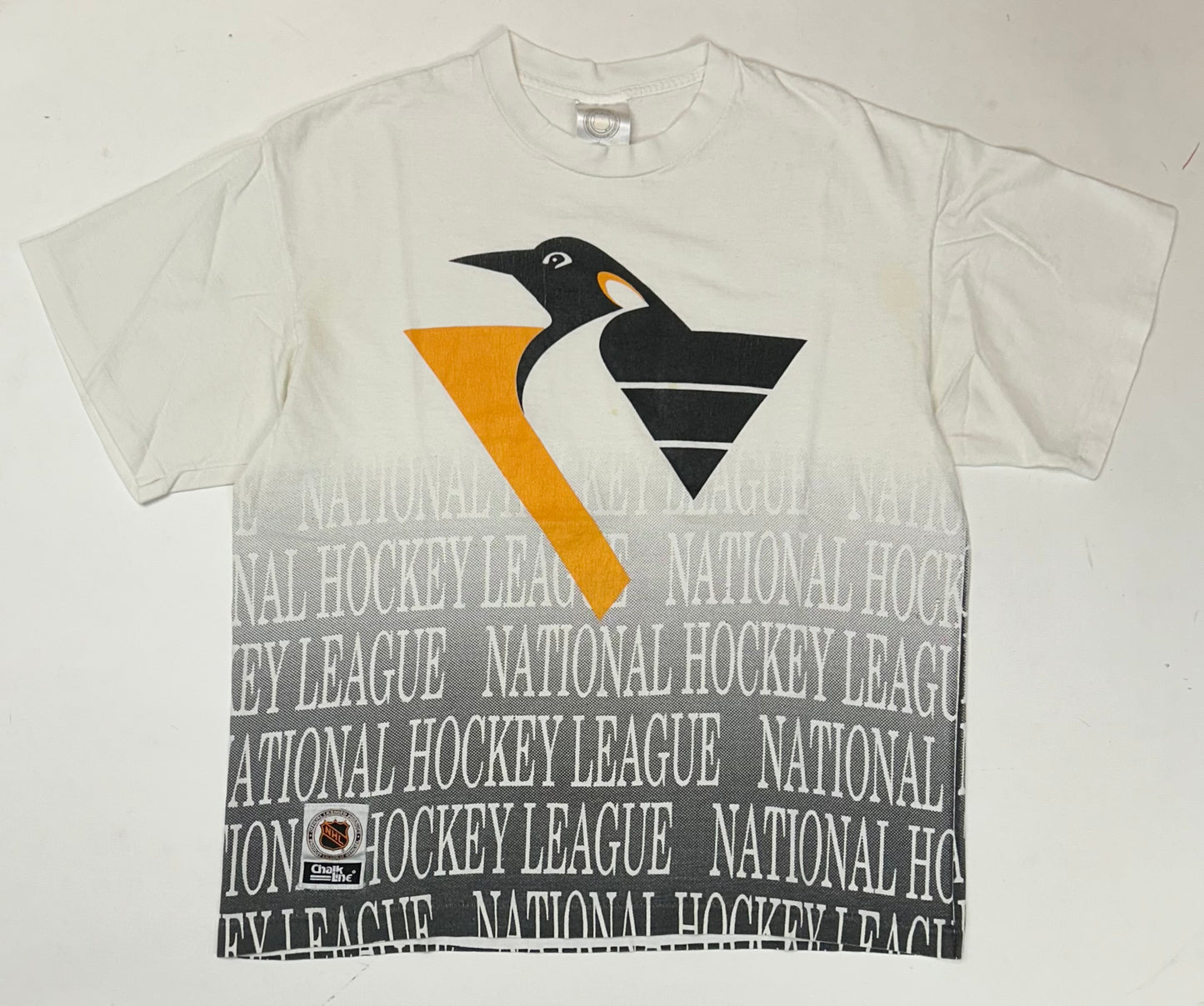 Vintage Chalk Line Pittsburgh Penguins NHL Shirt Boxy Largeish Fit 22.25x26.75 Inches