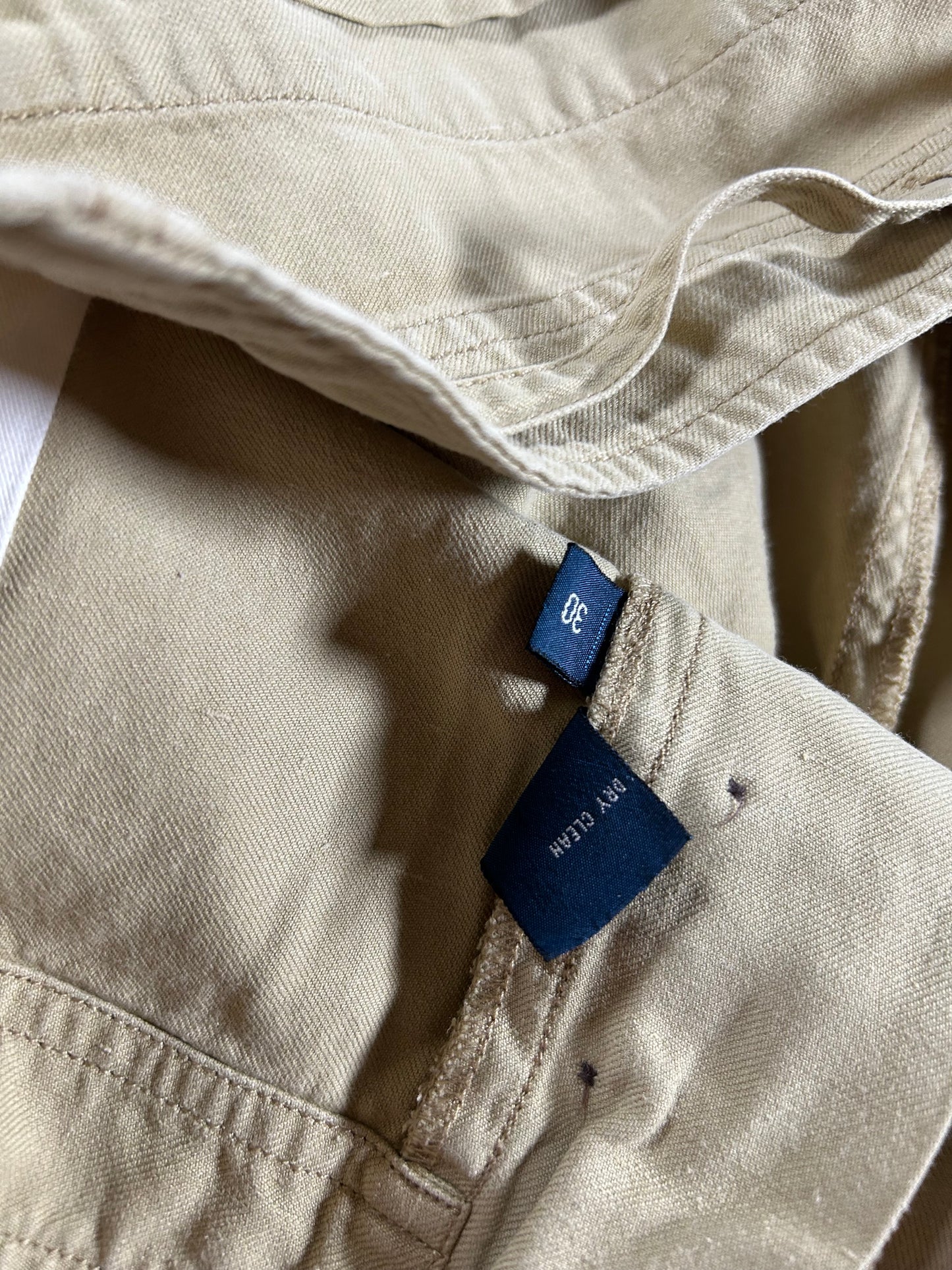 Vintage Polo Ralph Lauren Cargo Shorts Linen Silk Beige Drawstring Military Size 30 16.5x22.5 Inches