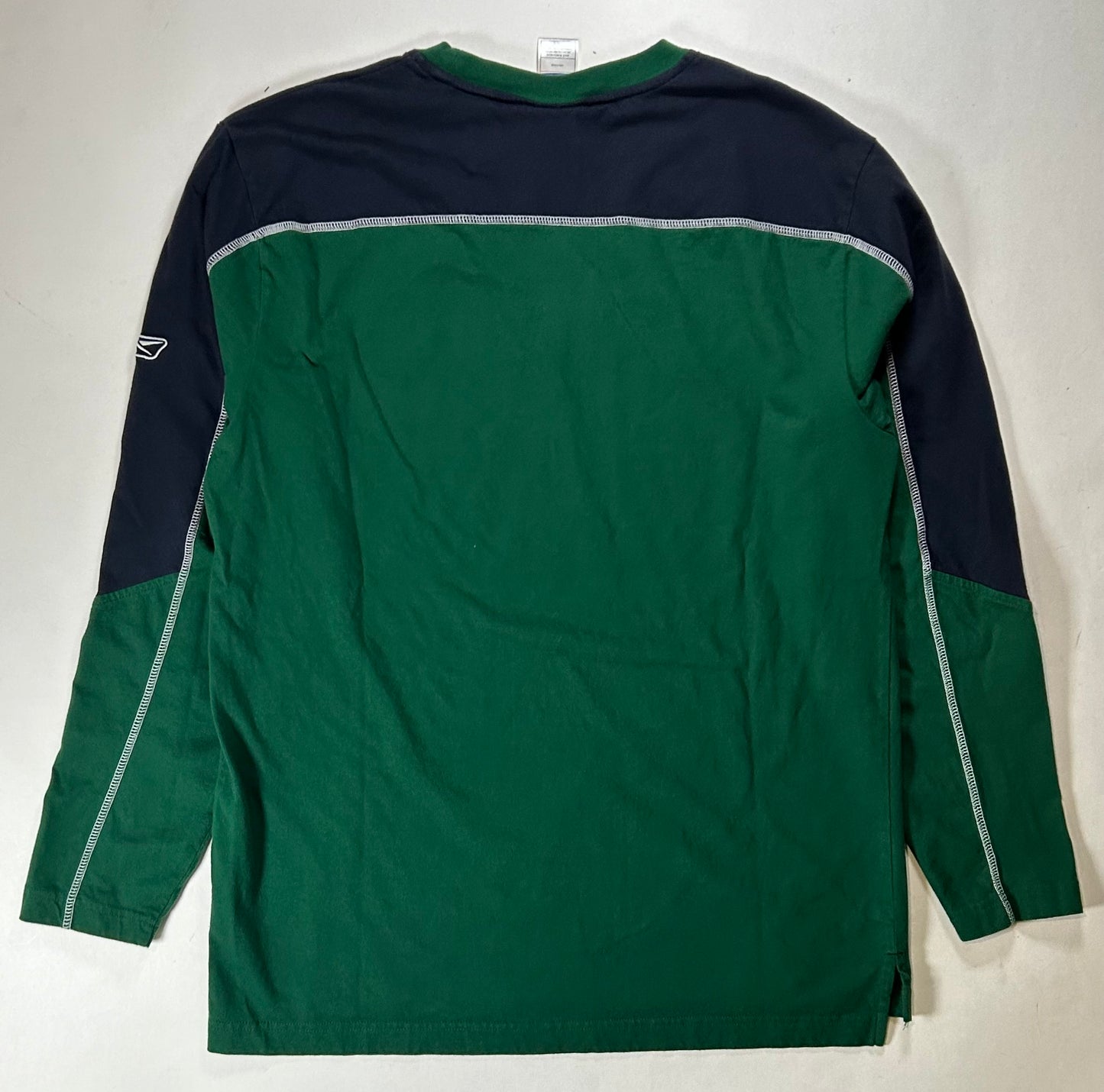 Vintage 2000s NFL RBK New York Jets Football Long Sleeve Tee Large Green/Black 22.5x29.5/30.5 Inches