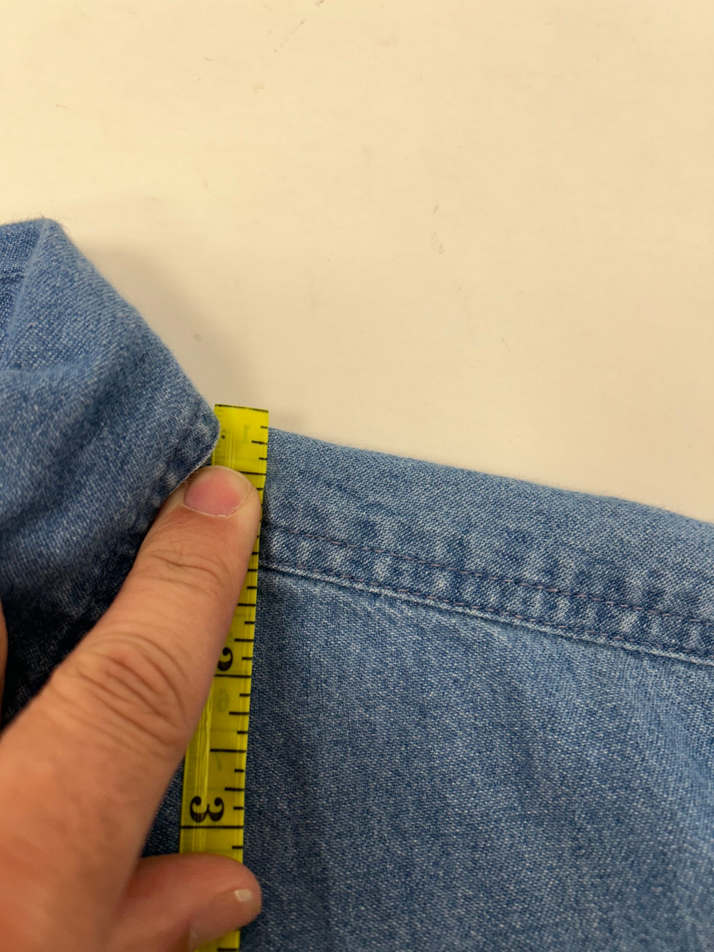 Vintage Trump Marina Hotel Casino Button Up Denim Shirt J. America Medium