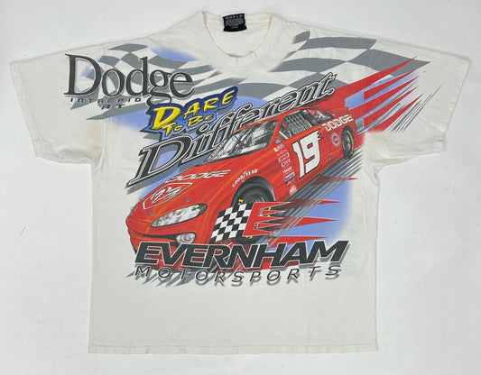 Vintage Chase Authentics NASCAR Dodge R/T Evernham #19 Dare To Be Different XL 25x29.5 Inches As Is