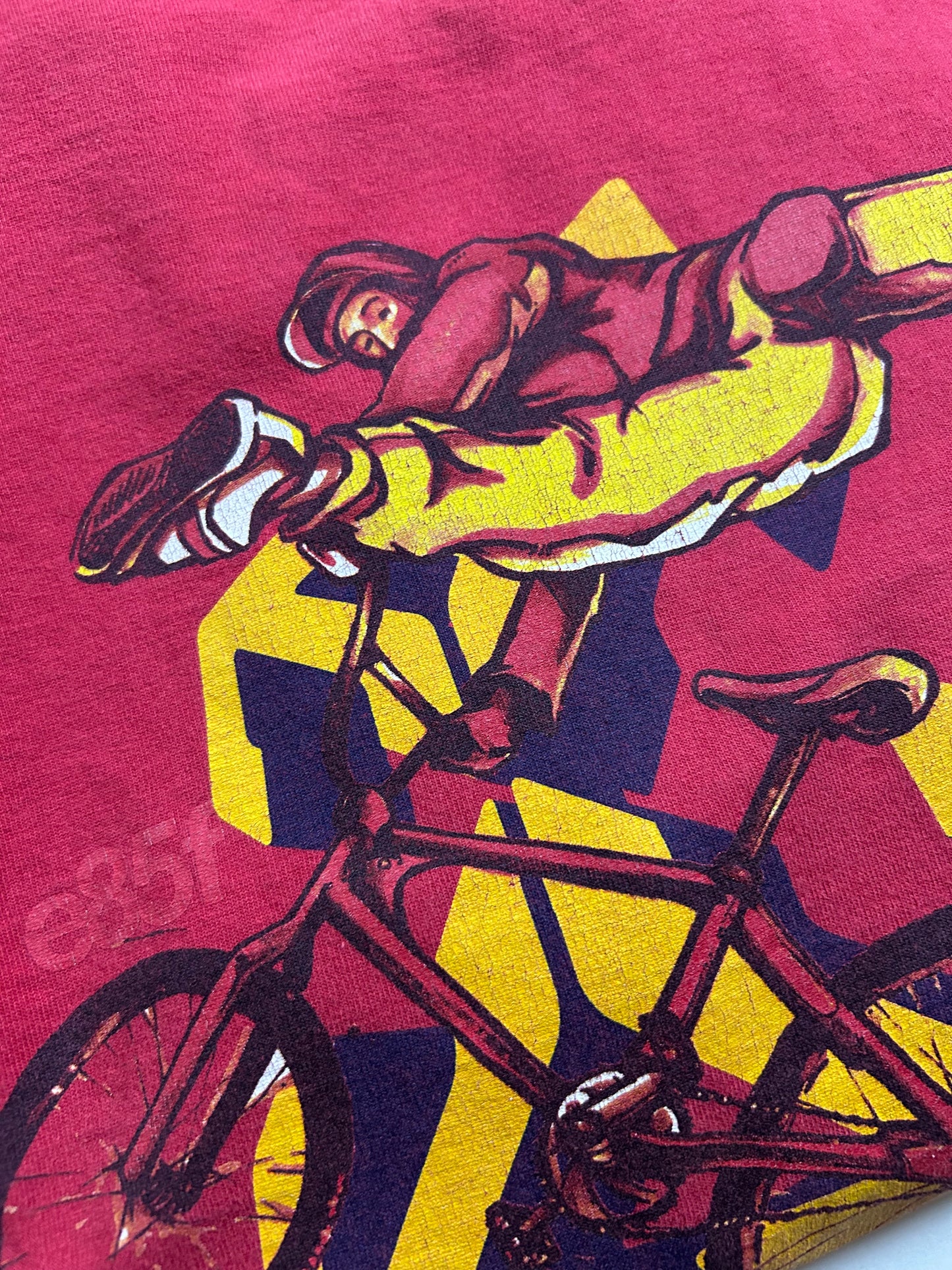 Vintage JNCO Jeans E85f BMX Bike Underground Substance 2001 Tee As Is Worn Has Wear & Marks XL 23.5x30.25 Inches