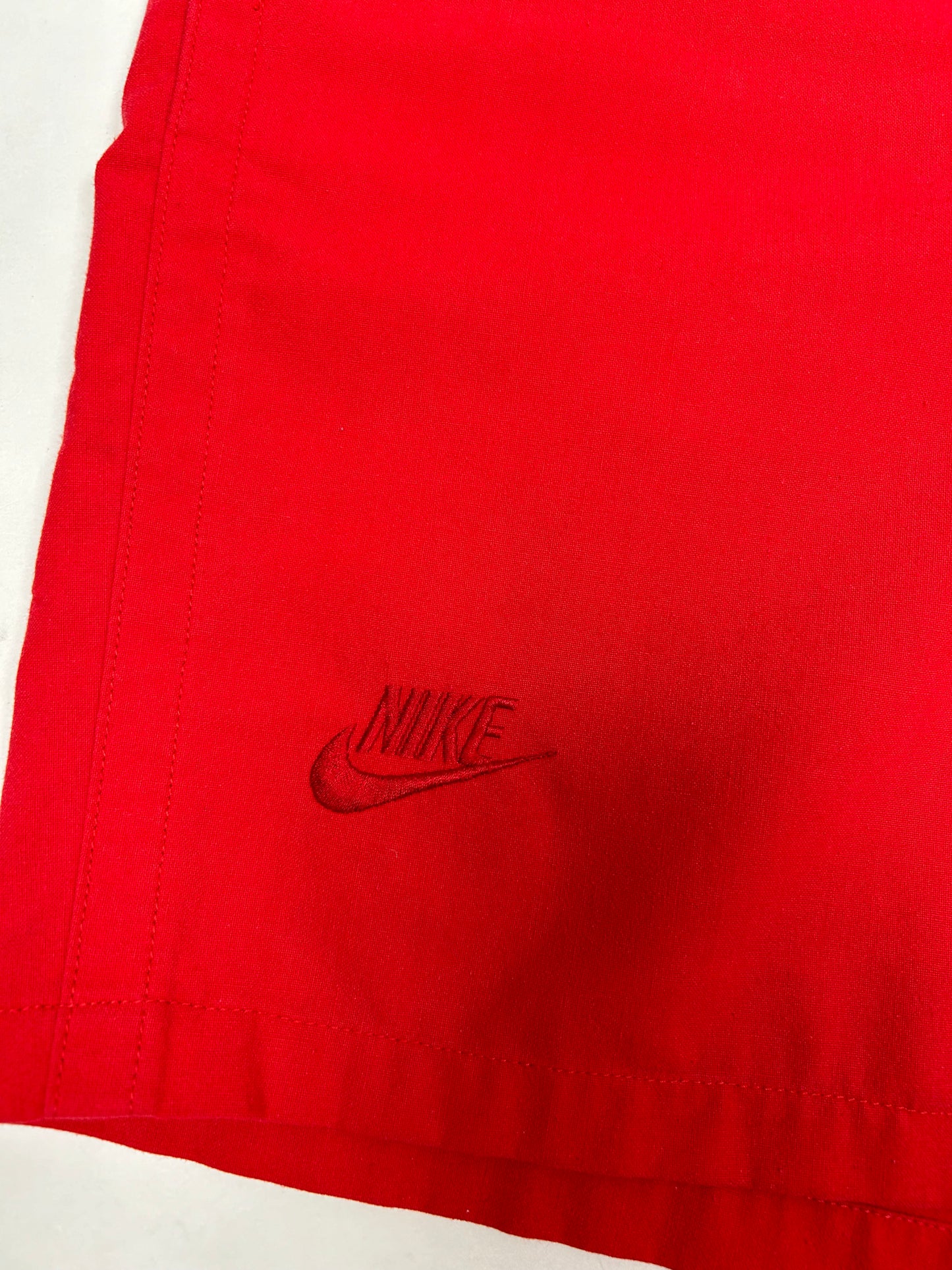 Vintage Nike Air Jordan 'Spellout Logo' Red Drawstring Shorts 1991 Rare Large Fit Big 21x20 Inches