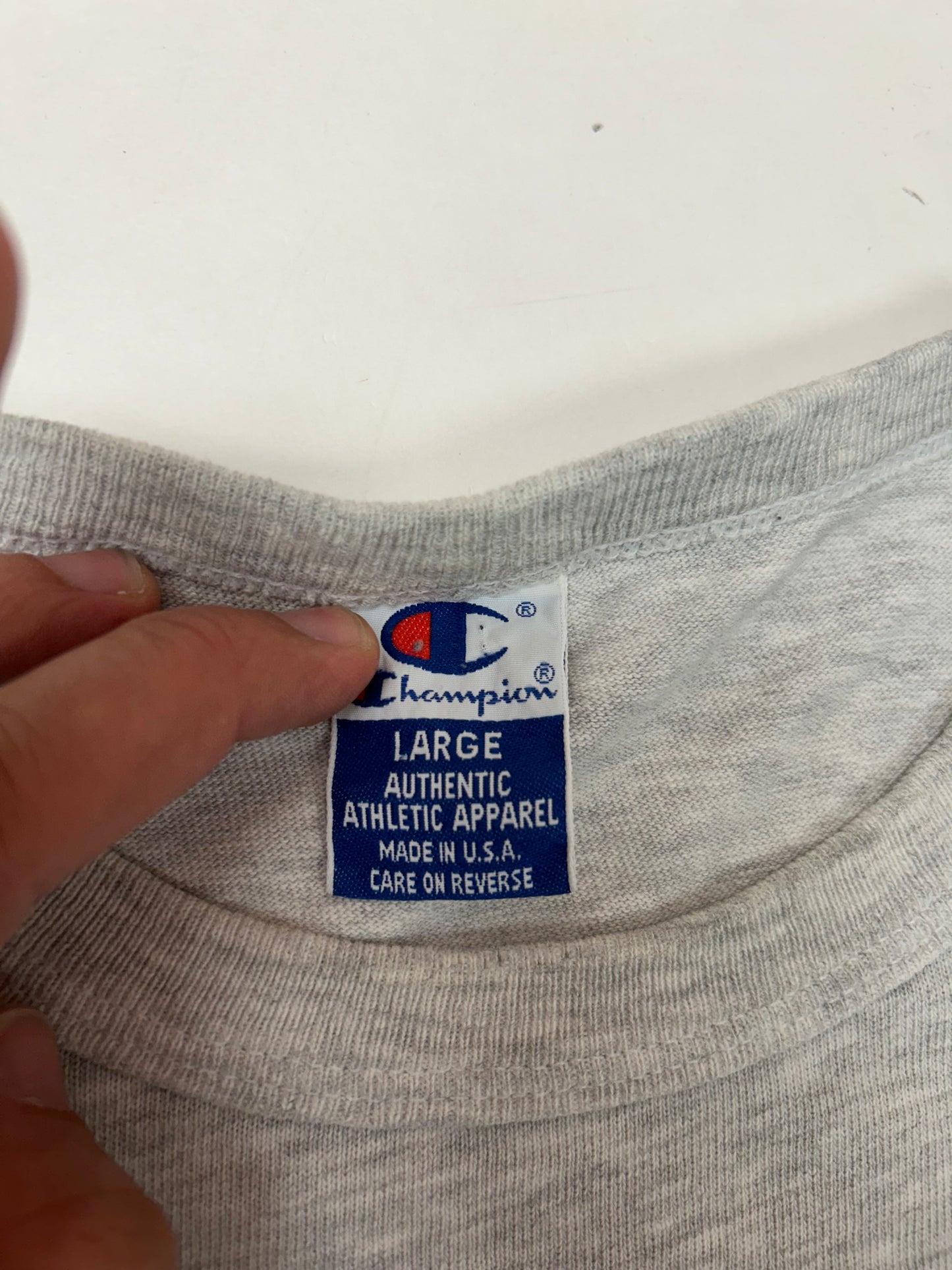 Vintage 90s Canyon Ranch Athletic Dept. Champion Long Sleeve Tee Gray Large 22.5x26.5 Inches