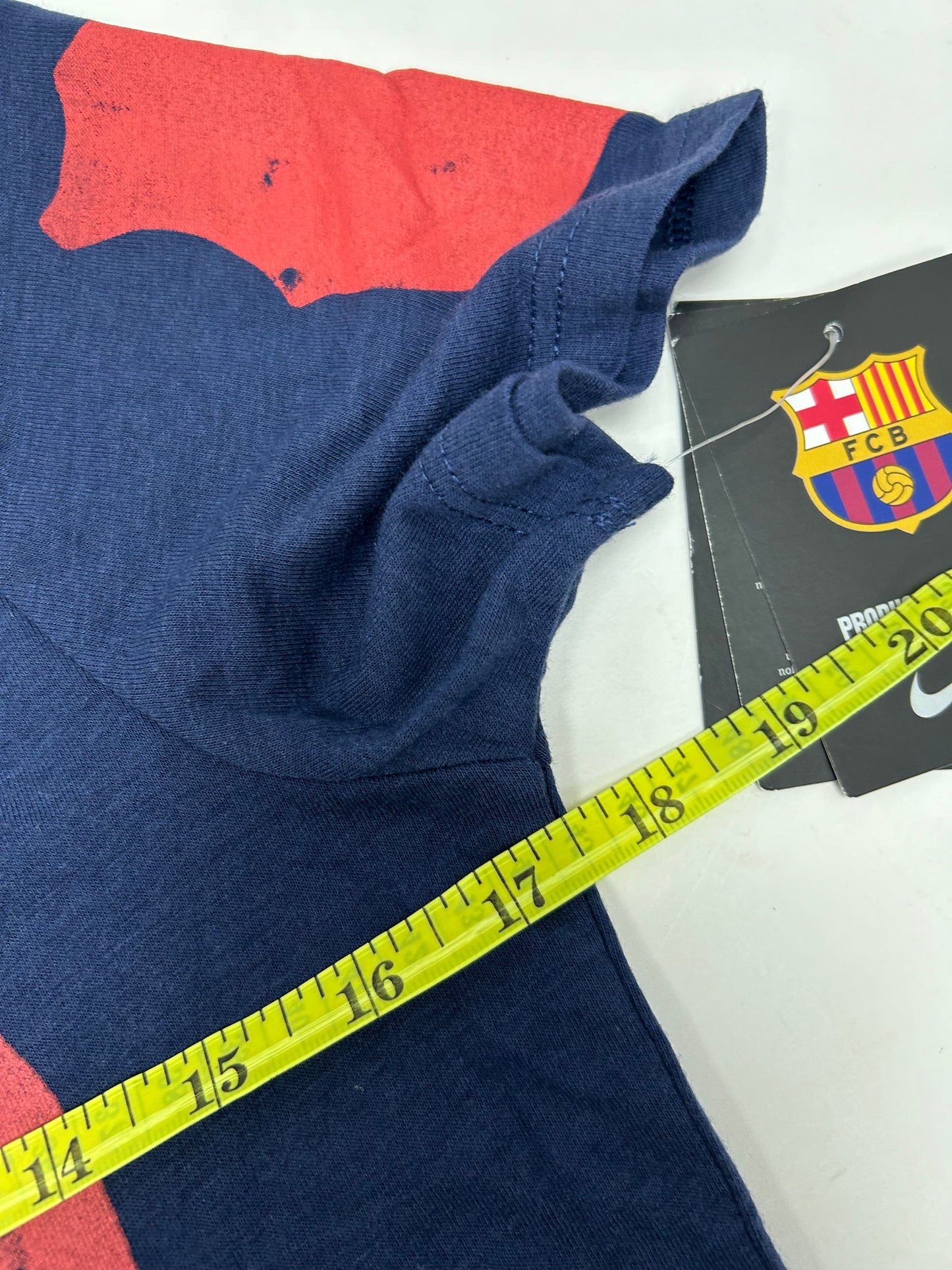 Nike FC Barcelona Heritage Soccer  Shirt Brand New Women’s Medium 17.5x25 Inches Navy FCB