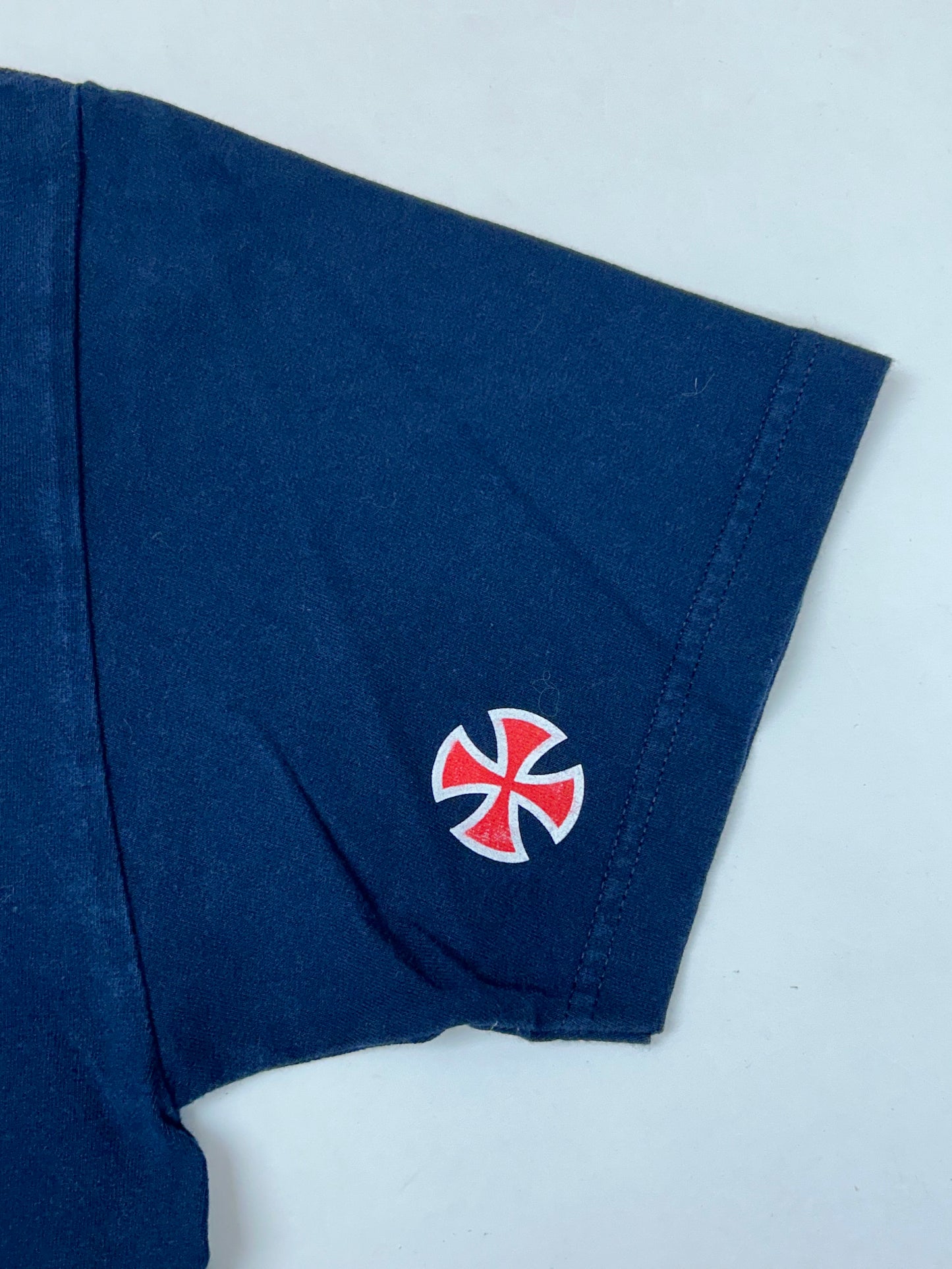 Vintage Independent Truck Company Skateboard Tee Navy Large 21.25x29 Inches Made In USA