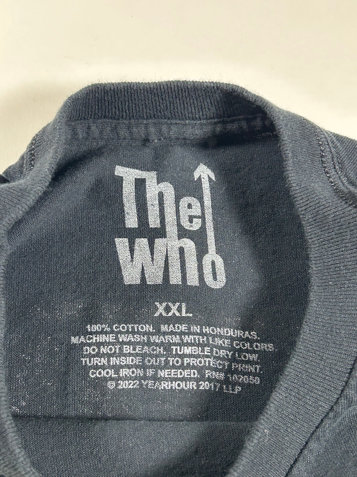 The Who 2022 Tour US Flag Logo Music Band Concert Merch Double Sided 2XL 25x31.25 Inches