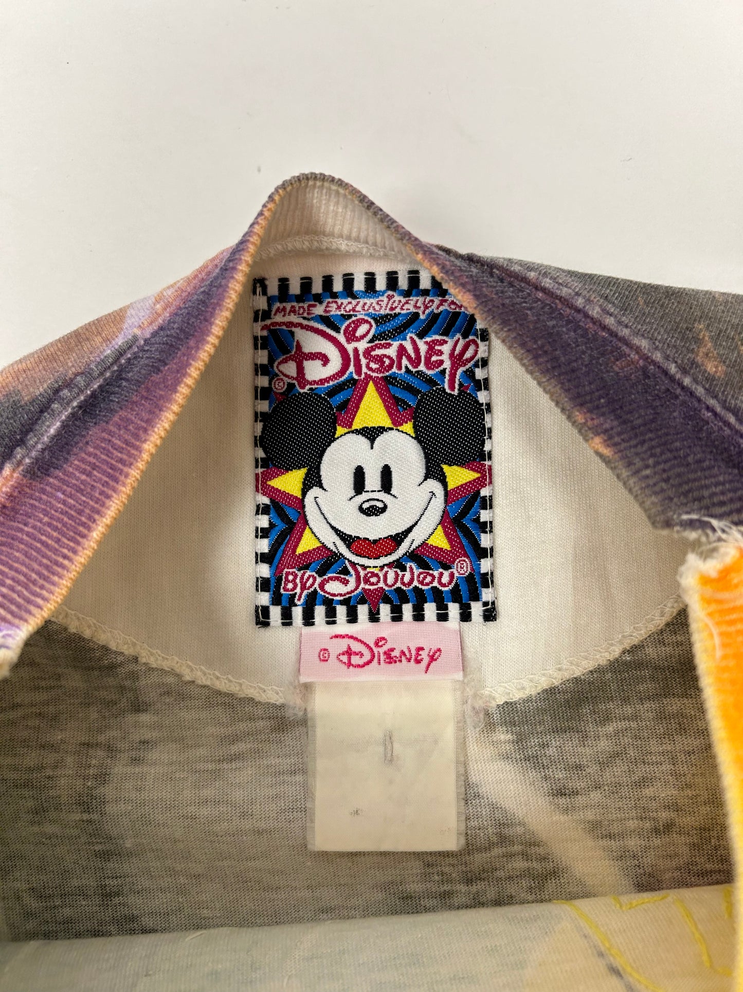 Vintage Disney JouJou Villains Cruella Maleficent Captian Hook Beaded Shirt Big 2XL For 25.5x32.75/34.75 Inches As Is Has Flaws