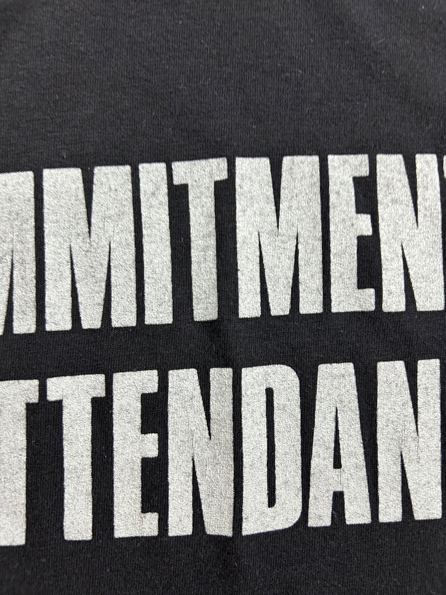 Vintage 80s Commitment To Attendance Motivational Tee Small Fit 17.25x26.25 Inches