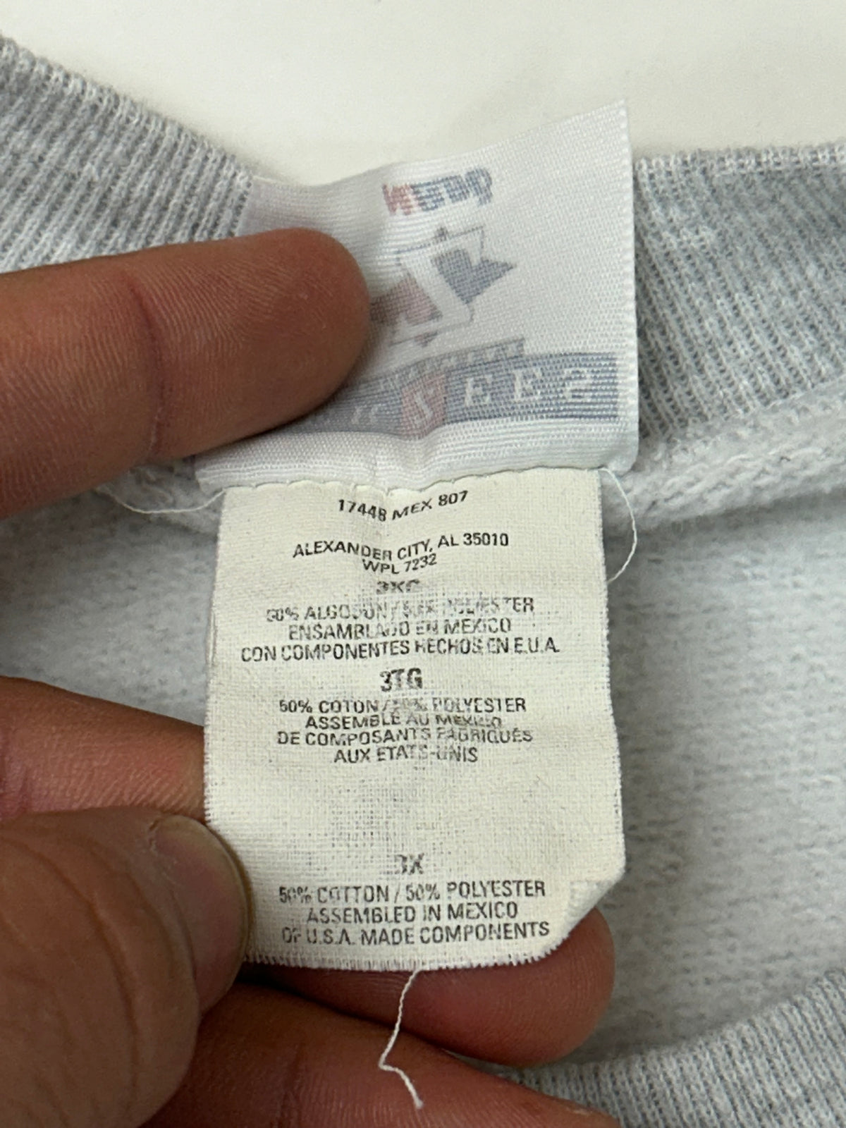 Edgewood New Jersey Deeper Than The Roots Crewneck Sweatshirt Heather Gray Jerzees Tag 50/50 Blend Mexico/USA 3XL/2XL Fit About 29.5x29.5 Inches