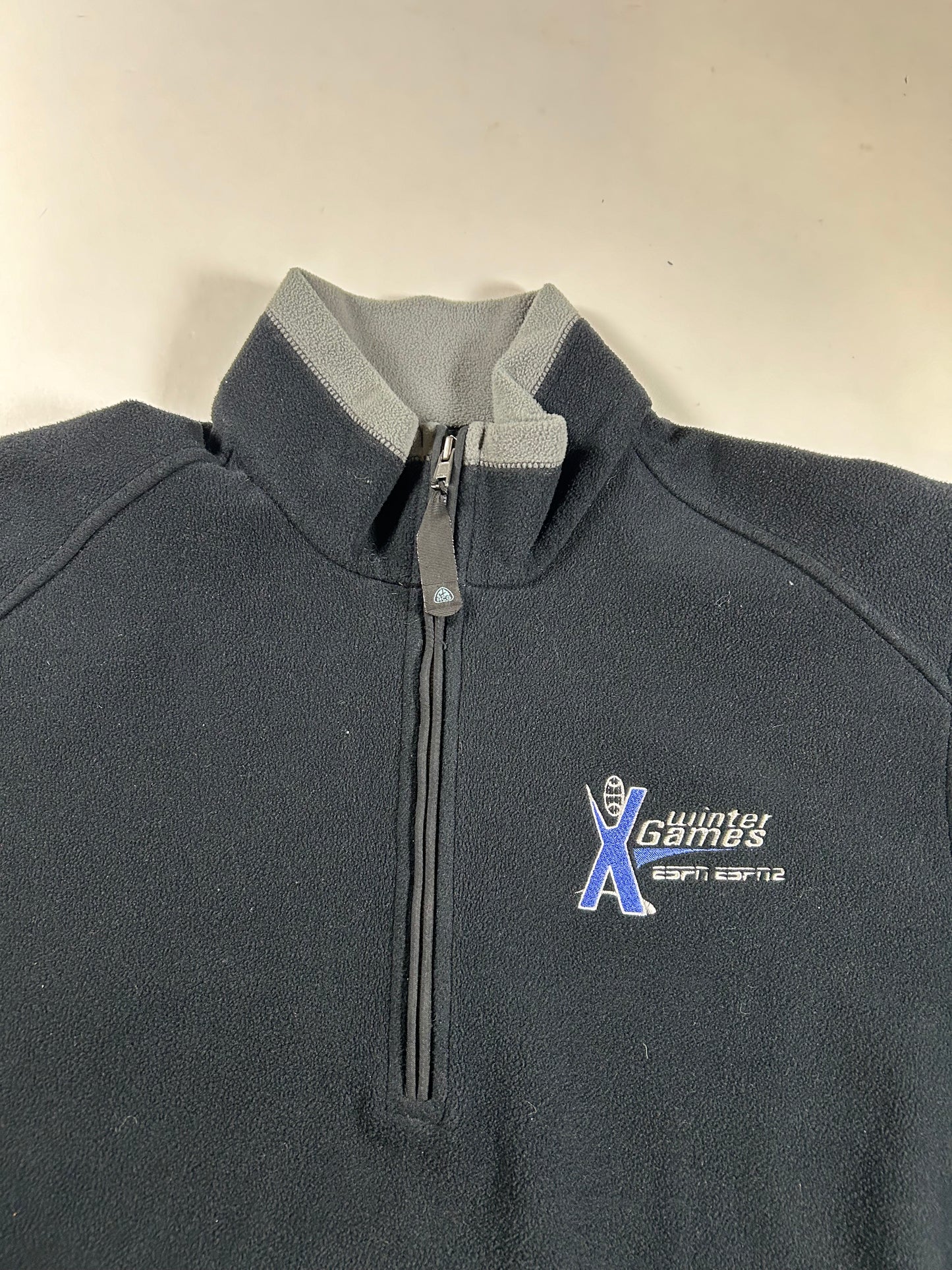 Vintage Nike ACG Winter X Games Fleece 1/4 Zip Jacket Therma-Fit XL/L Fit 26.75x28 Inches Black