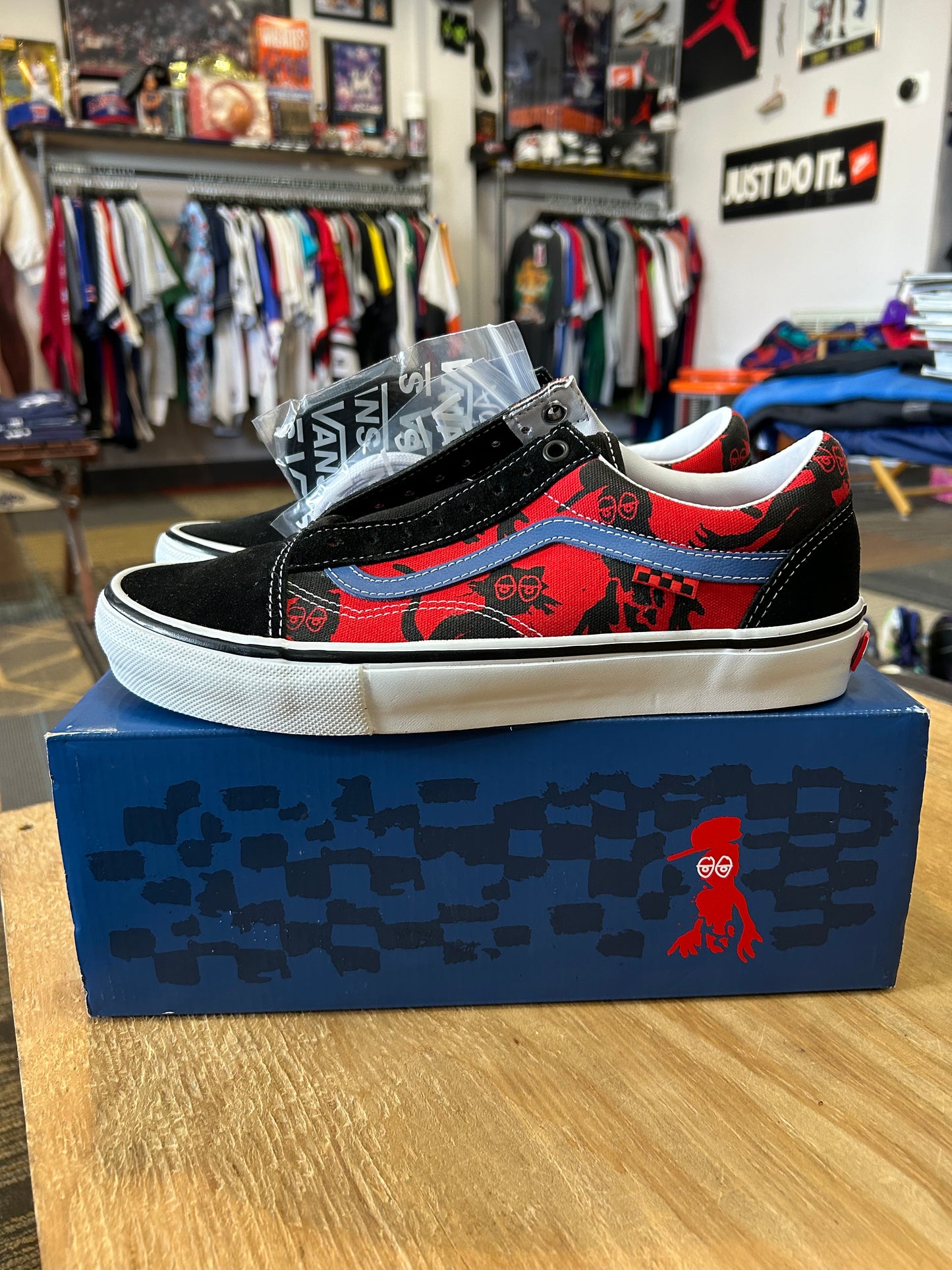 Krooked x Vans Skate Old Skool Natas For Ray Barbee Skate Shoe Size 9 Brand New