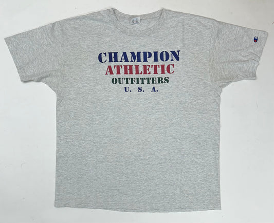 Vintage 90s Champion Athletic Outfitters USA Tee XL 24.25x29.25 Inches Worn In As Is