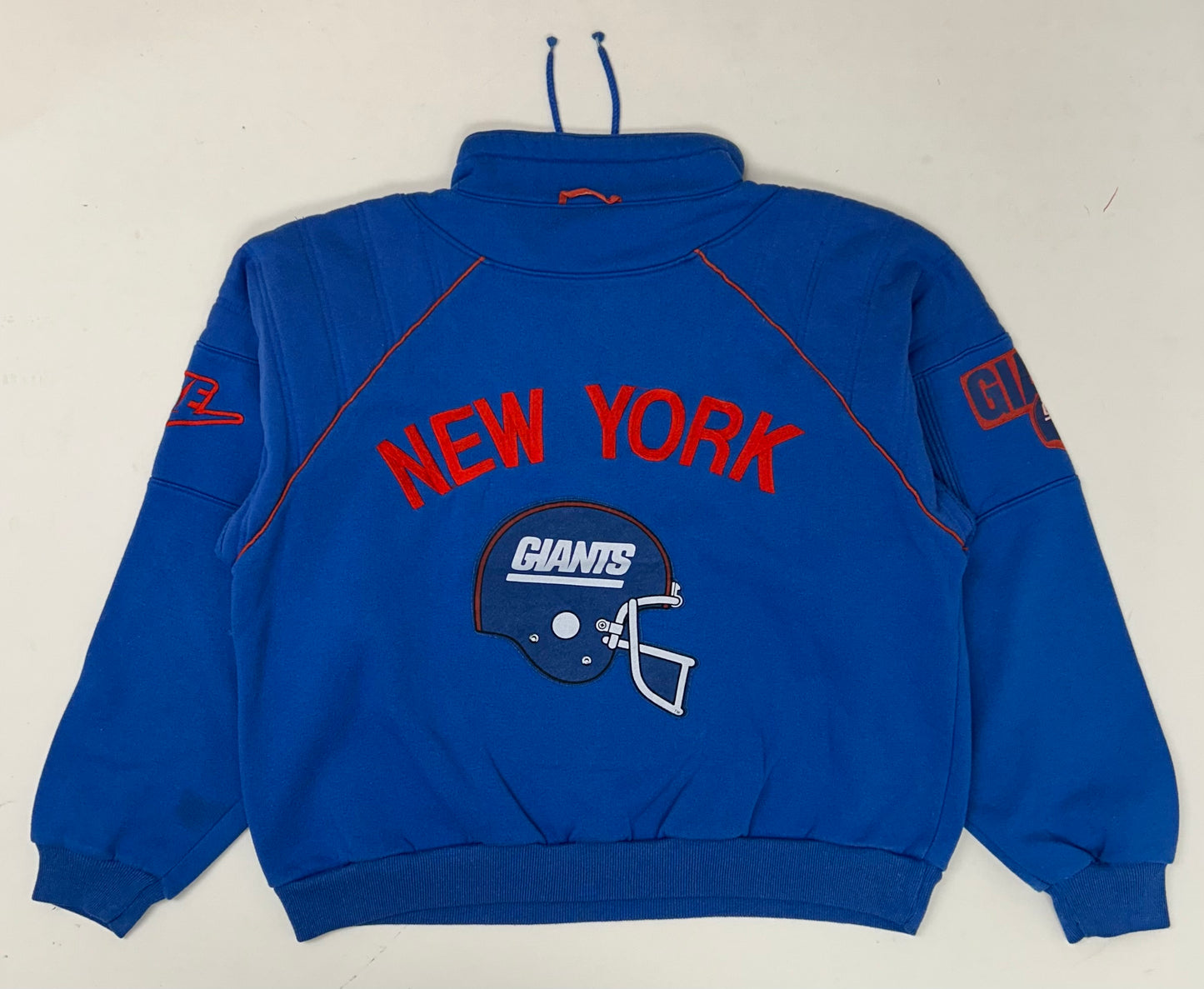 Vintage Nike NFL Quarter Zip Jacket New York Giants Large 25.5x25.25 Inches 80s 90s Rare