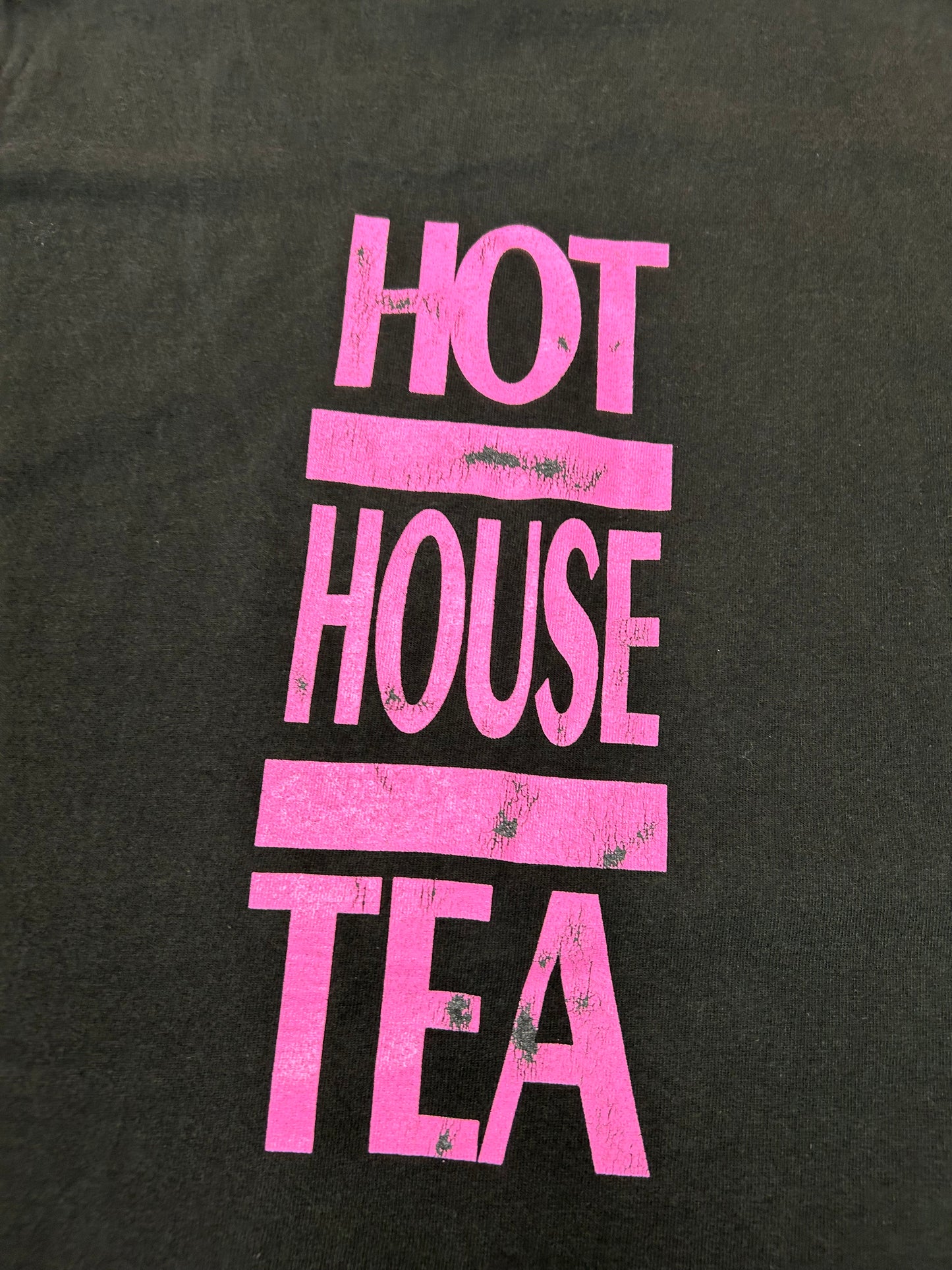 Vintage Safe Sundays Hot House Tea T Shirt XL 23x31.25 Inches Fruit Of The Loom USA Tag 1990s