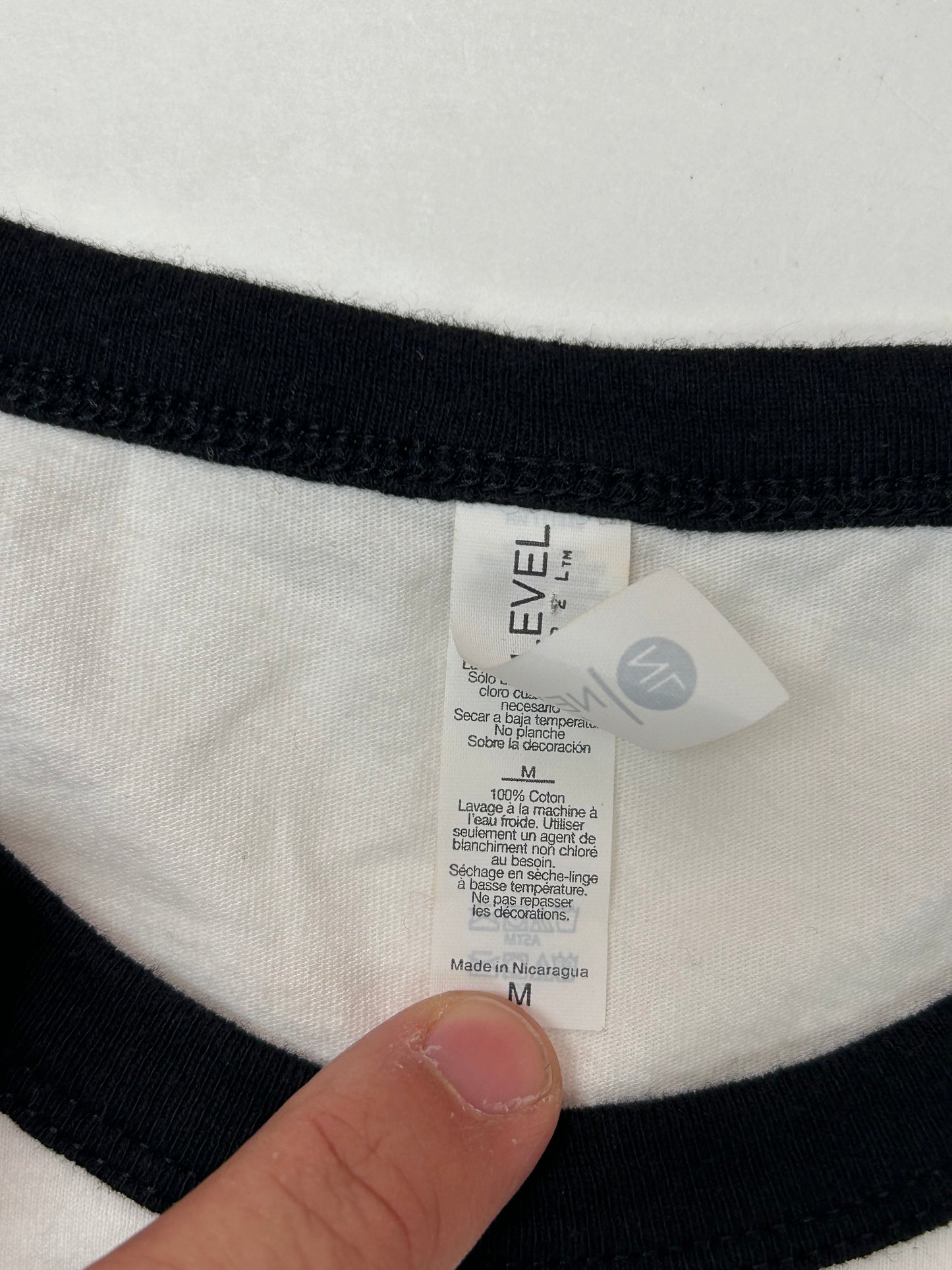 CM Punk T-Shirt Men's White AEW Wrestling “Best in the World” Ringer Tee Medium 19.75x28.25 Inches