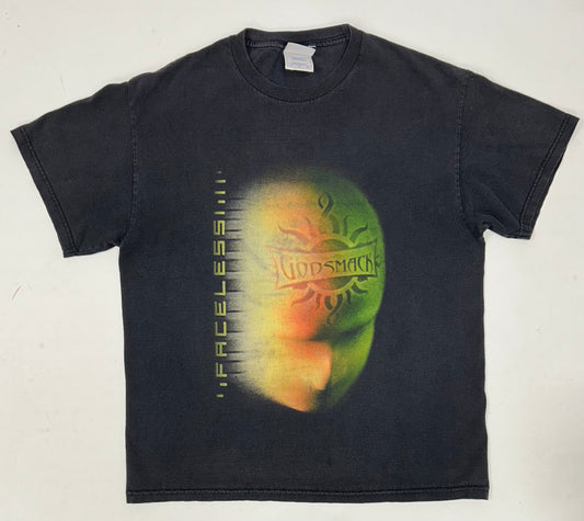 Vintage Godsmack Faceless 2003 Album Tee Rock Band Tee Music Well Worn In Large