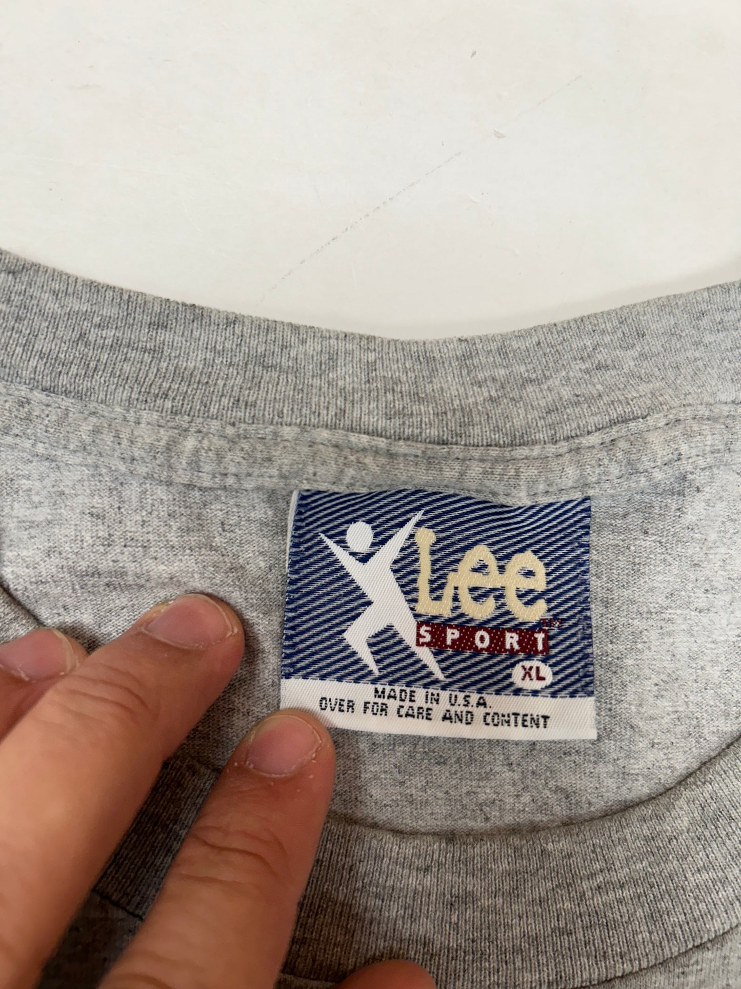 Vintage 90s Los Angeles Dodgers MLB Locker Room T-Shirt XL 24.25x30 Inches Lee Sport Nutmeg Gray