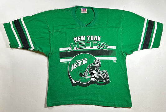 Vintage Team Rated New York Jets NFL 3/4 Sleeve Tee 1996 Medium 21x26 Inches As Is