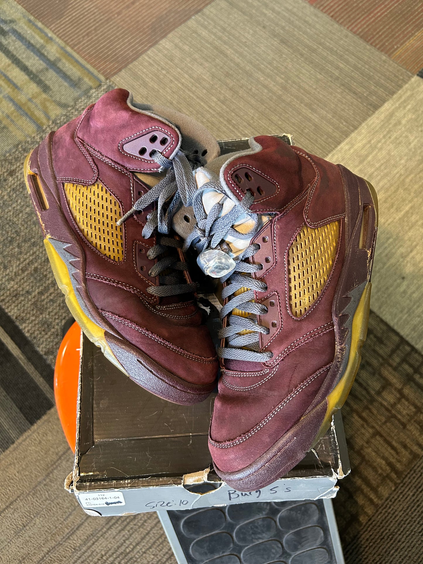 Air Jordan 5 Retro LS Burgundy Size 10 2006 Need Sole Swapping As Is Rep Box