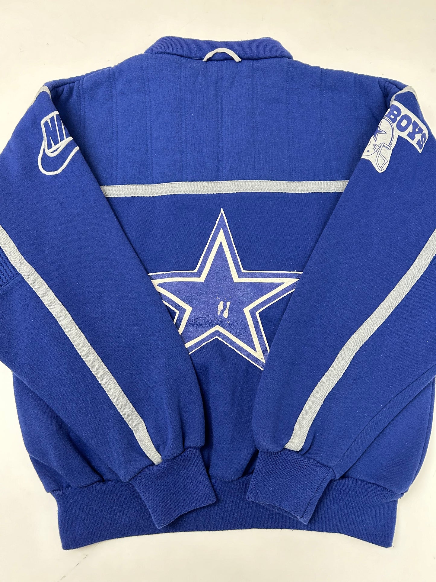 Vintage Nike NFL Quarter Zip Jacket Dallas Cowboys Medium 23.5x25.5 Inches 80s 90s Rare