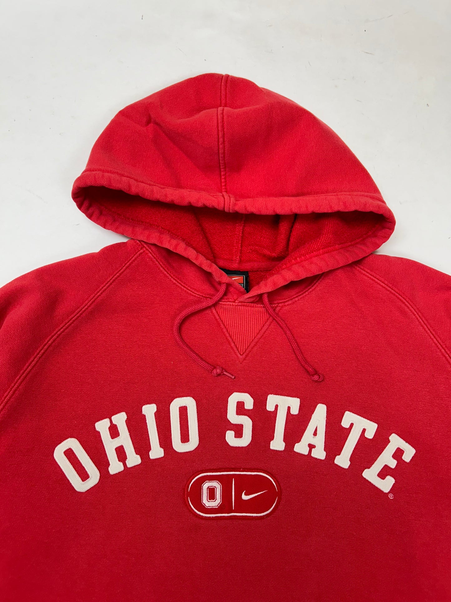Vintage 00s Nike Team Ohio State Buckeyes College Hooded Sweatshirt Large As Is Red