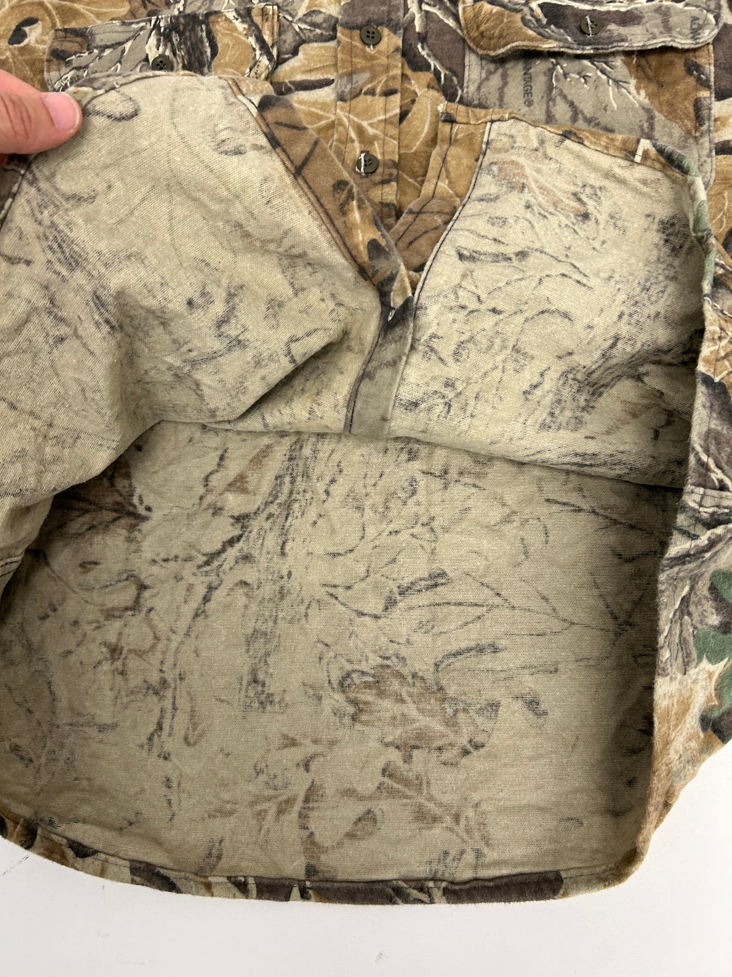 Vintage Five Brother Camo Vantage Flannel Button Up Shirt 5226 4701-ADV Large 25x29.5 Inches