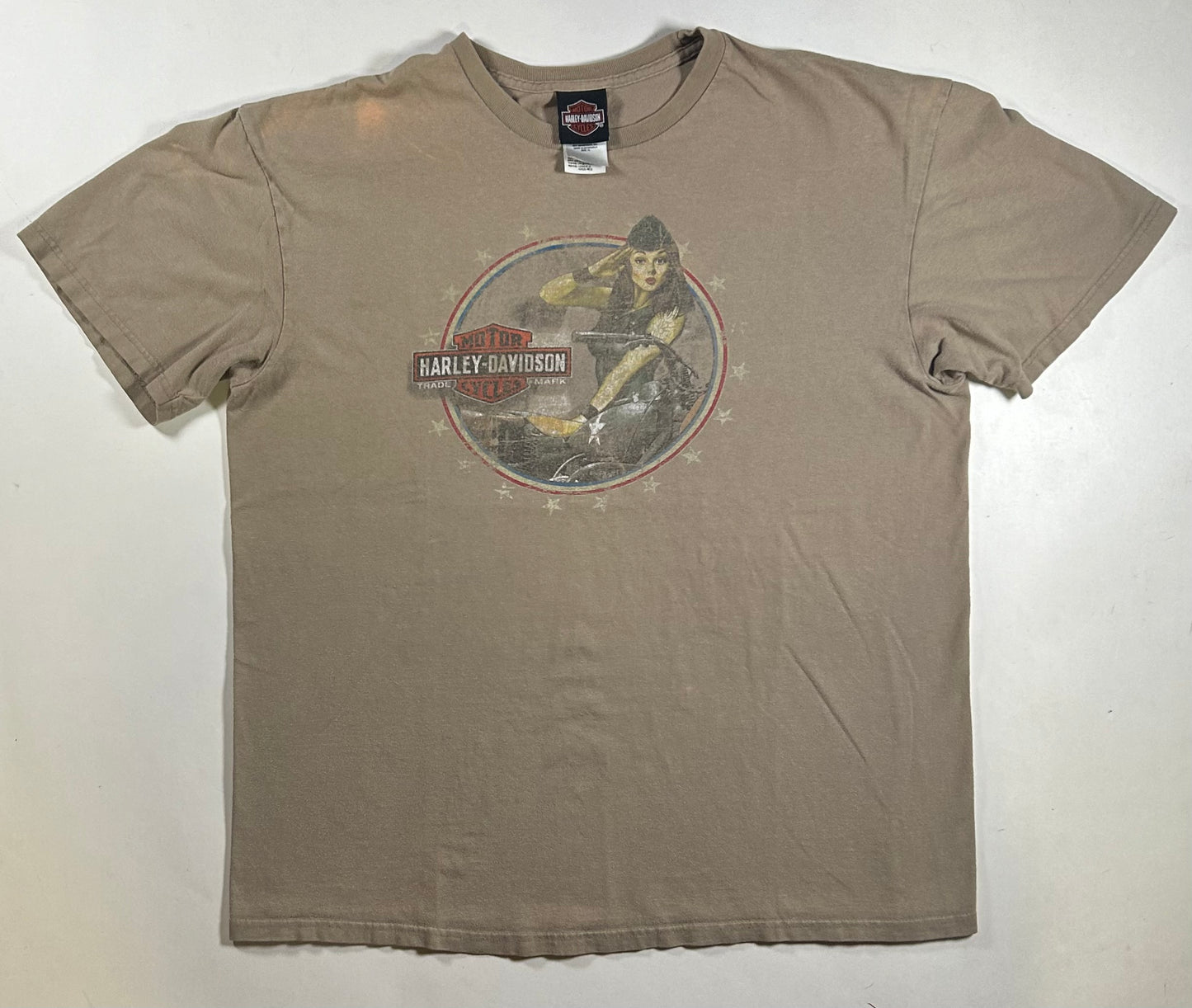 2010s Harley Davidson Motorcycles Columbus Tee As Is Worn XL 23.5x29.25 Inches