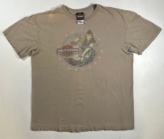 2010s Harley Davidson Motorcycles Columbus Tee As Is Worn XL 23.5x29.25 Inches