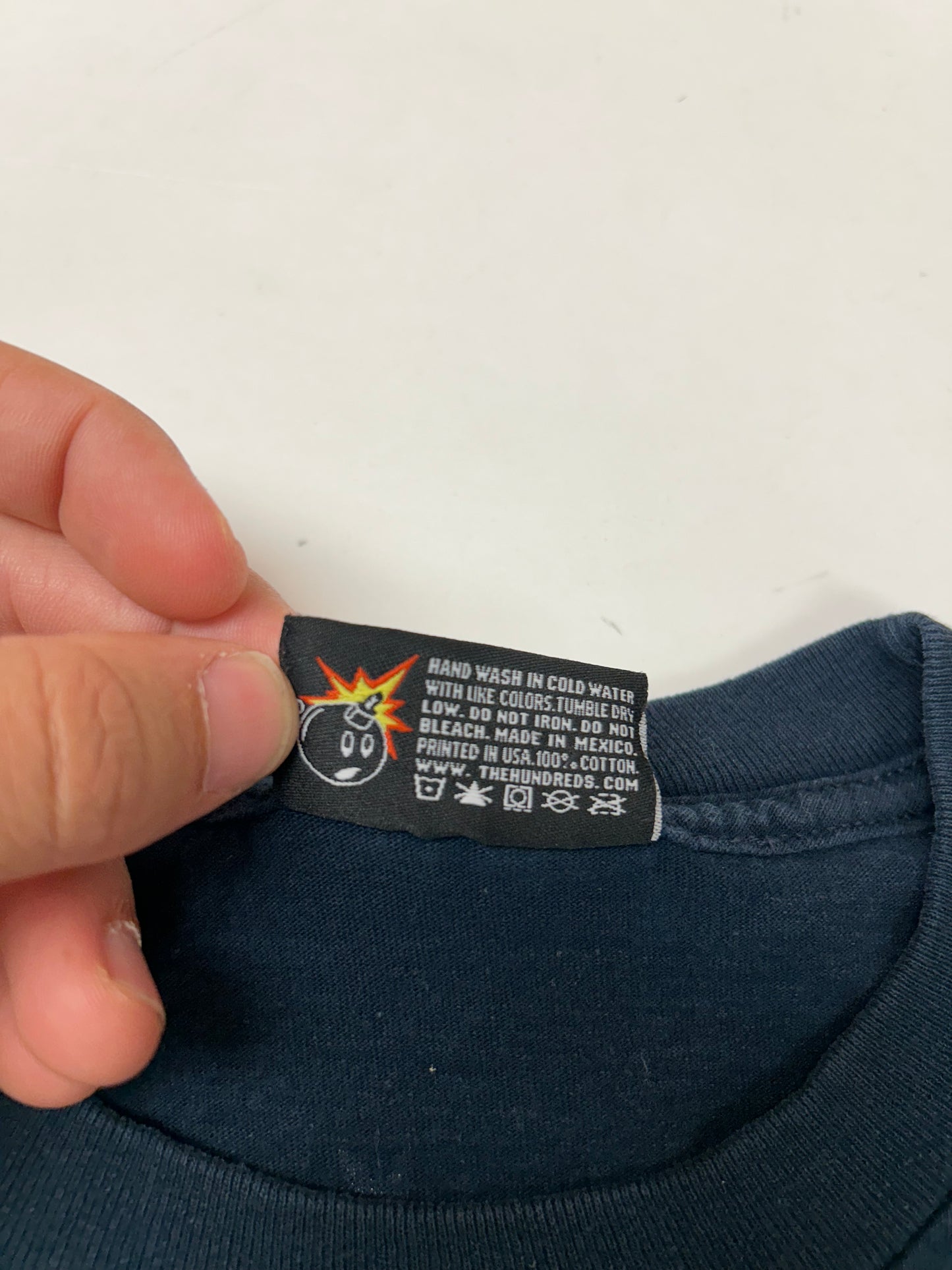 Vintage 00s The Hundreds Adam Bomb The Beginning Of The End Graphic Tee Navy Medium 20x28 Inches As Is