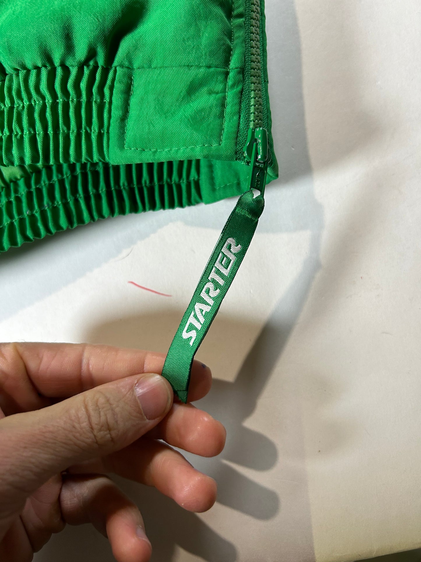 Vintage 90s Starter Authentic Pro Line New York Jets NFL Pouch Pullover Puffer Jacket XL 25.5x29.25 Inches