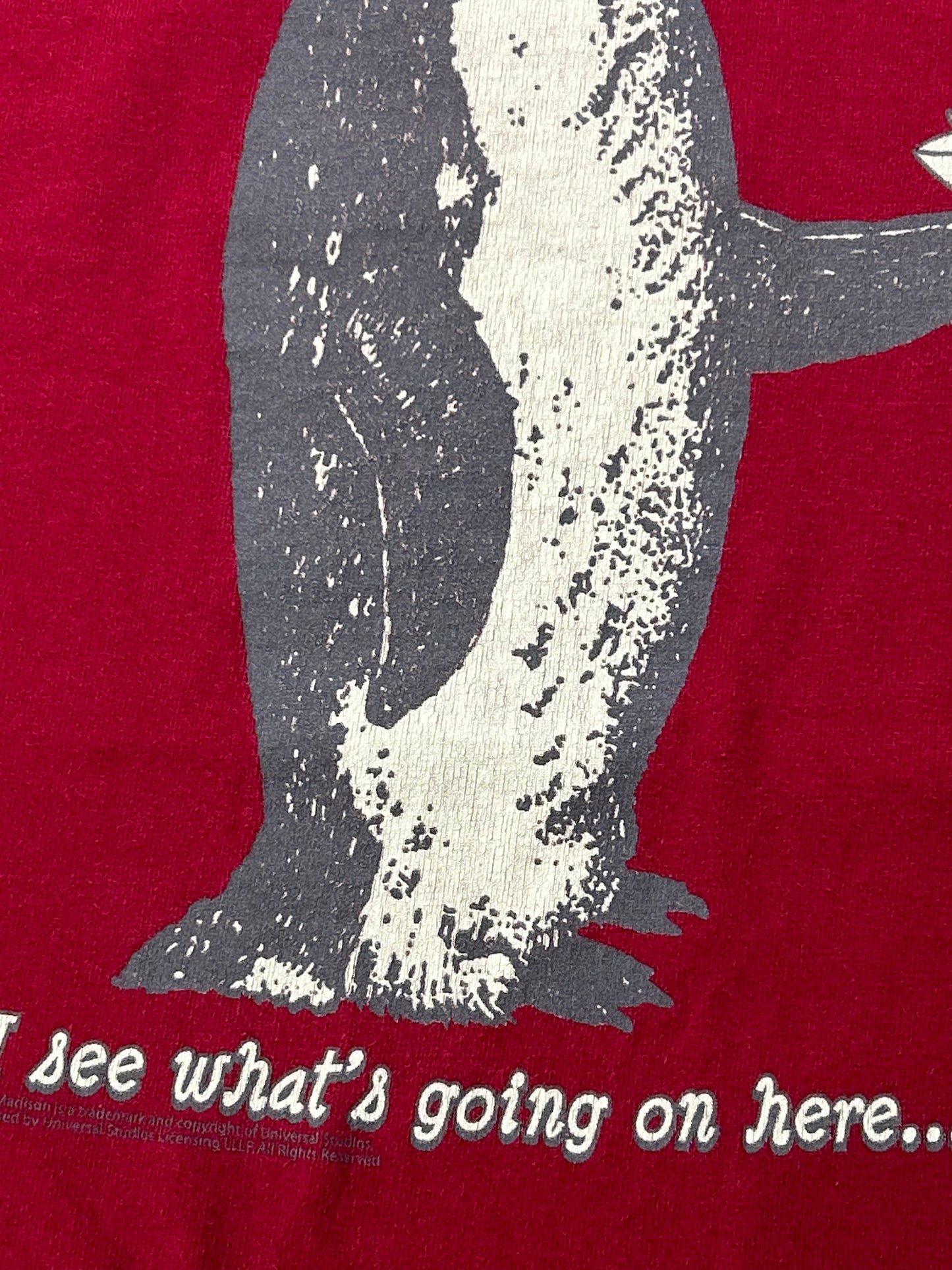 Vintage Adam Sandler Billy Madison Penguin Movie Promo 2000s Shirt Medium 20.5x28 Inches
