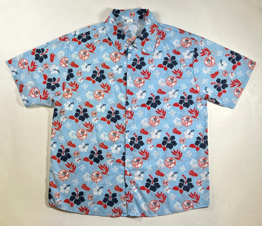 New York YankeesShort Sleeve Hawaiian Aloha Shirt Men's XL MLB Baseball