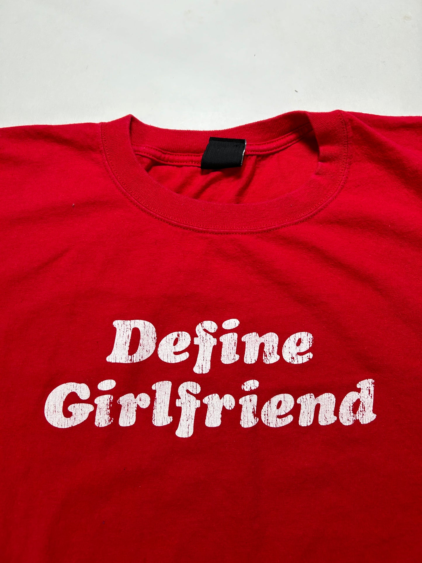 Vintage 00s Anchor Blue Define Girlfriend Tee Red 2XL 25.75x30.5 Inches