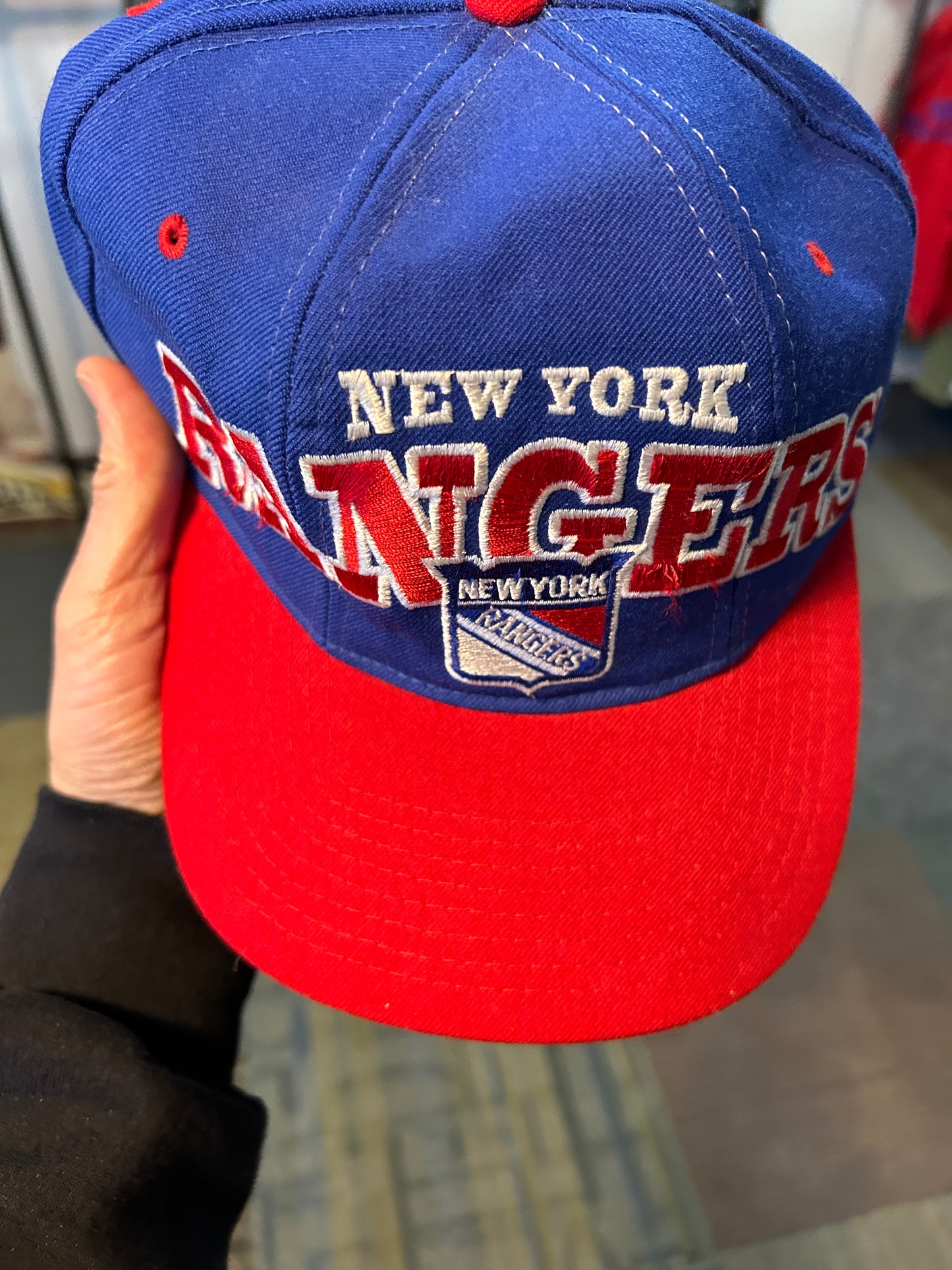 Vintage 90s Starter New York Rangers NHL SnapBack Hat