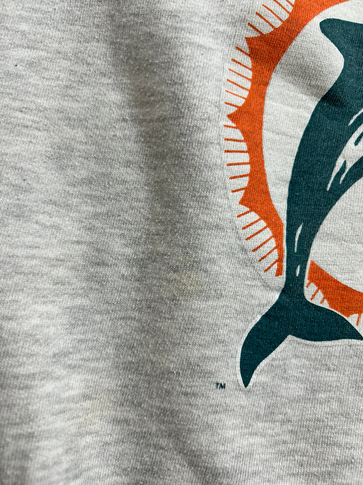 Vintage Starter 1993 Miami Dolphins NFL Crewneck Sweatshirt Gray 23.5x28.25 M/L Fit