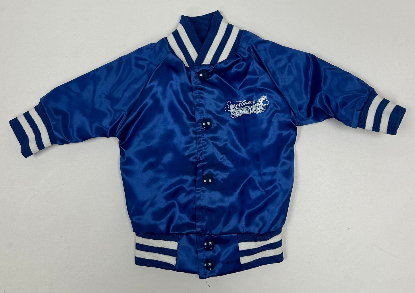 Vintage Chalk Line 1984 DISNEY BABIES Mickey Mouse Satin Snap Jacket Size 6 Months 11.25x14 Inches