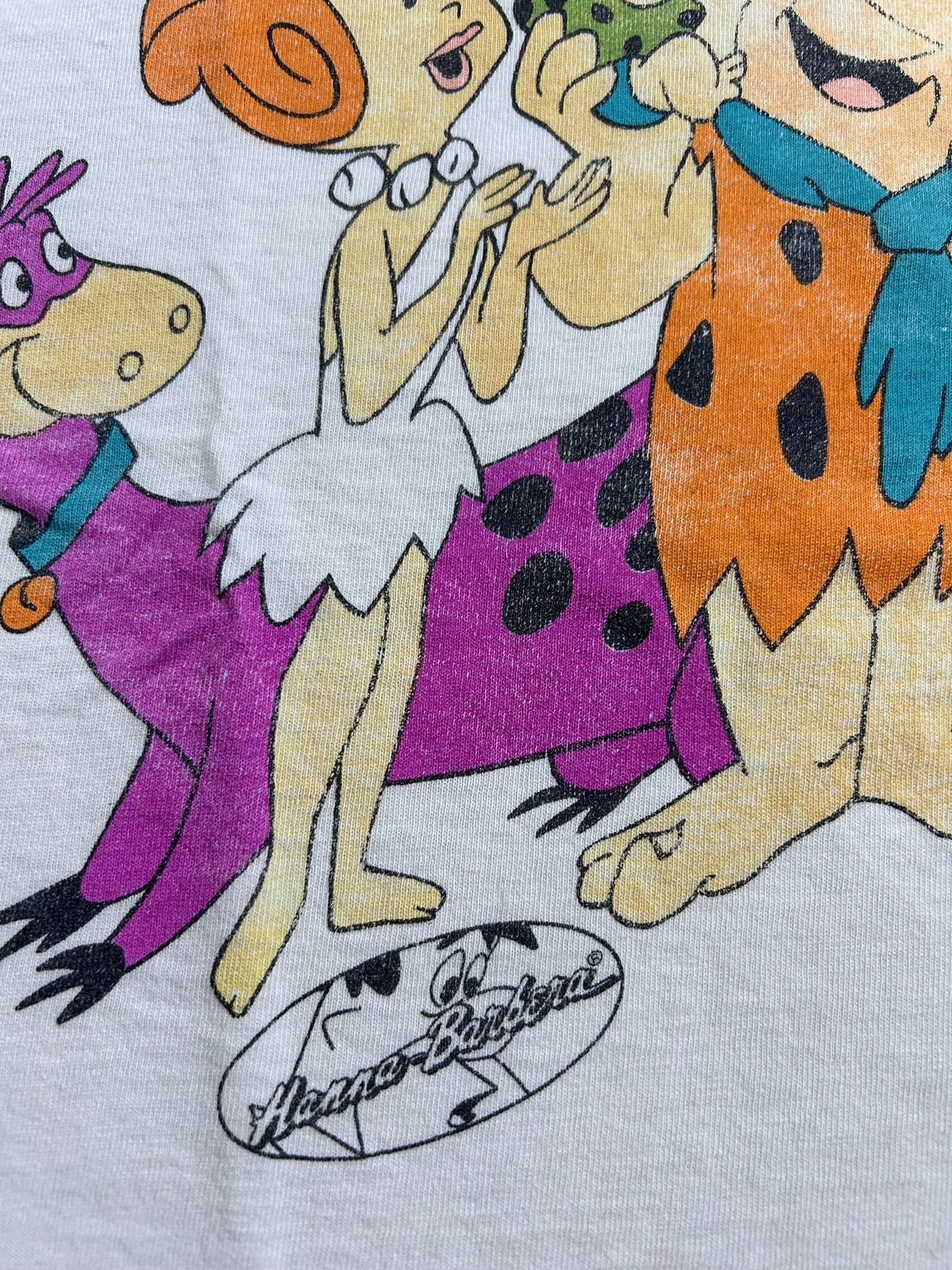Vintage Flintstones Charters Cartoon Hanna-Barbera Made In USA Thrashed As Is 20.5x28 Inches Mediumish Fit