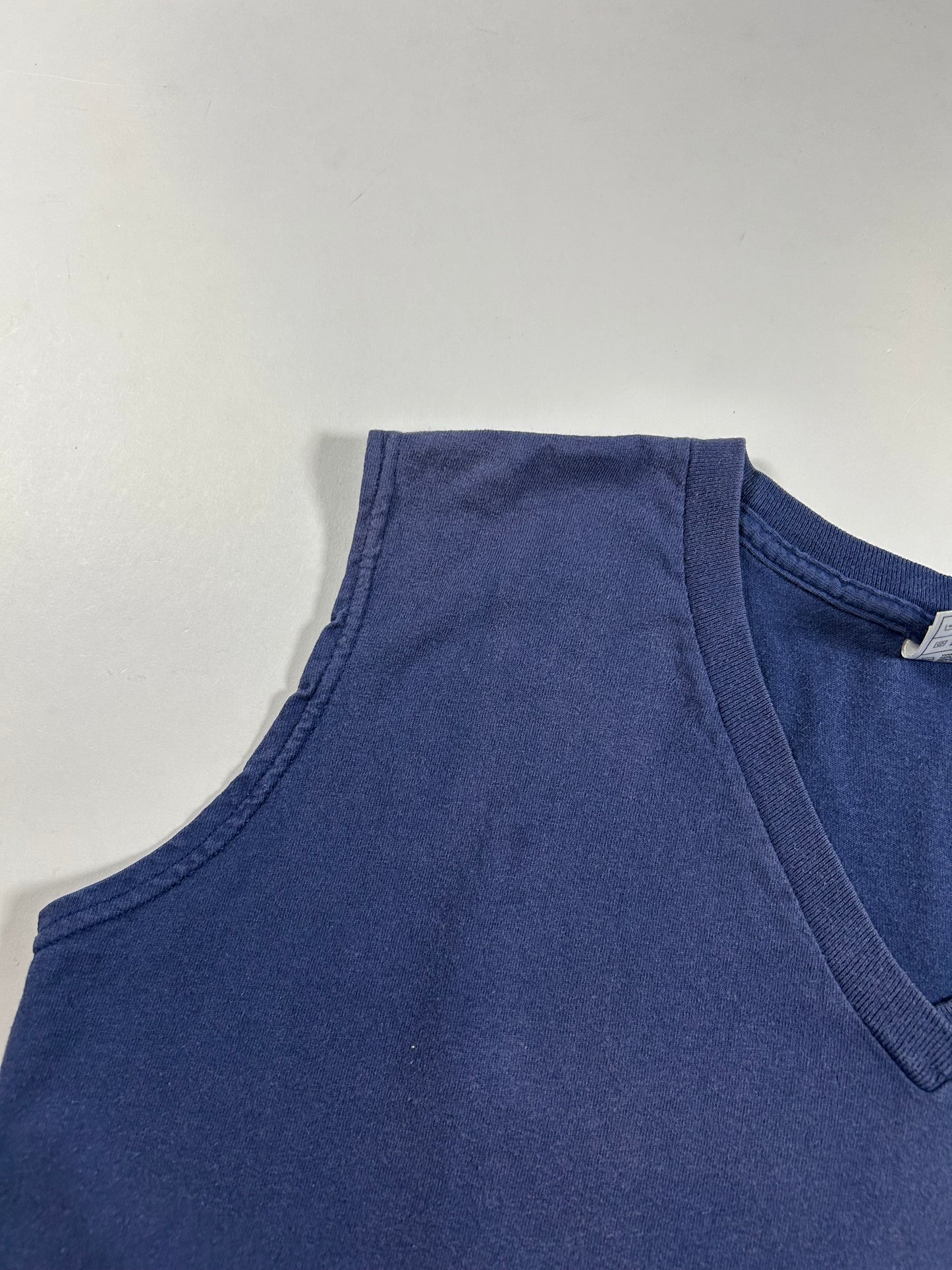 Vintage 90s Nike Tennis Court Challenge Muscle Tee Sleeves Shirt Navy Medium 20.75x28.5 Inches