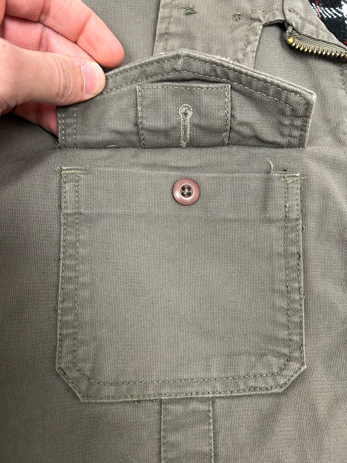 Vintage Flip Skateboards Army Military Style Zip Skateboarding Jacket Medium 24.5x27.25 Inches